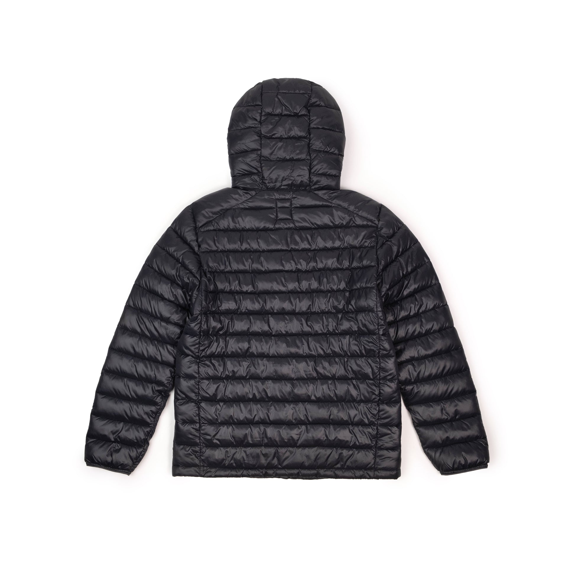 Back View of Topo Designs Townie Puffer Jacket - Men's in "Black"