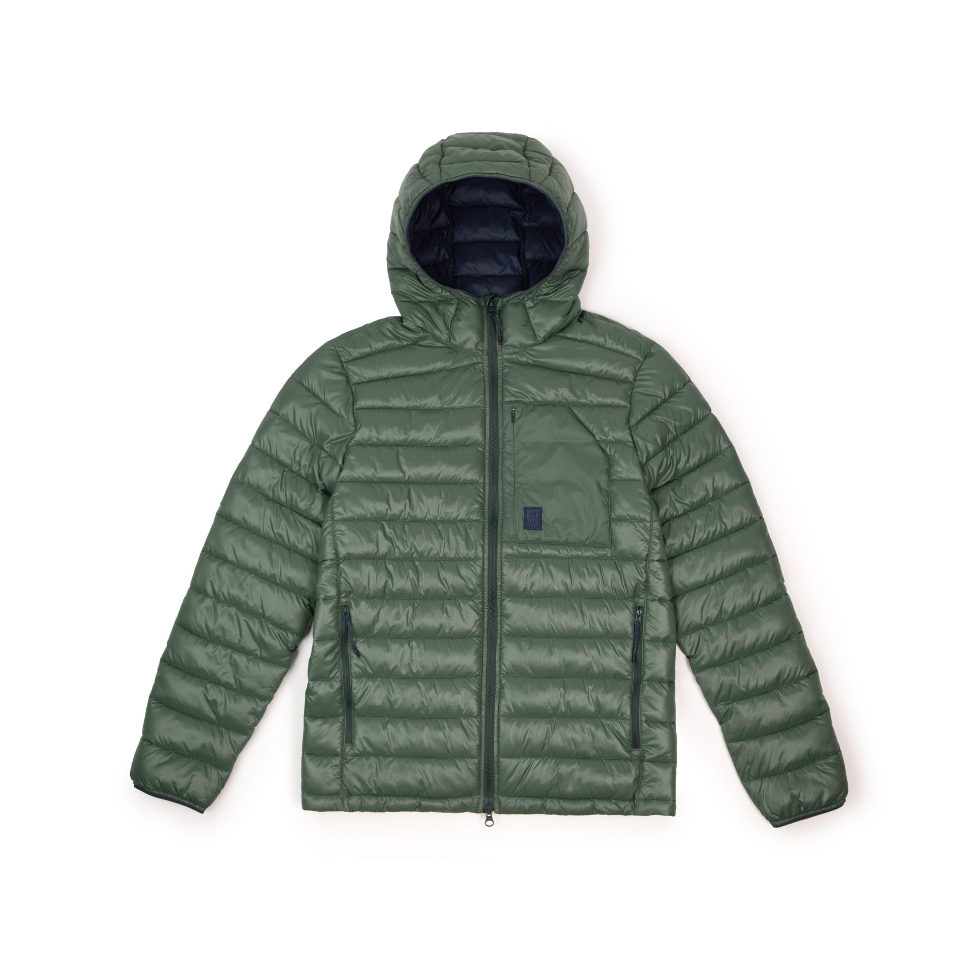 Front View of Topo Designs Townie Puffer Jacket - Men's in "Forest"