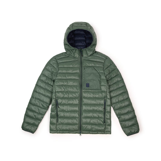 Front View of Topo Designs Townie Puffer Jacket - Men's in "Forest"