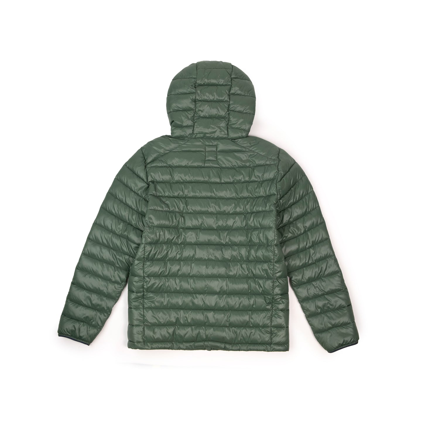 Back View of Topo Designs Townie Puffer Jacket - Men's in "Forest"