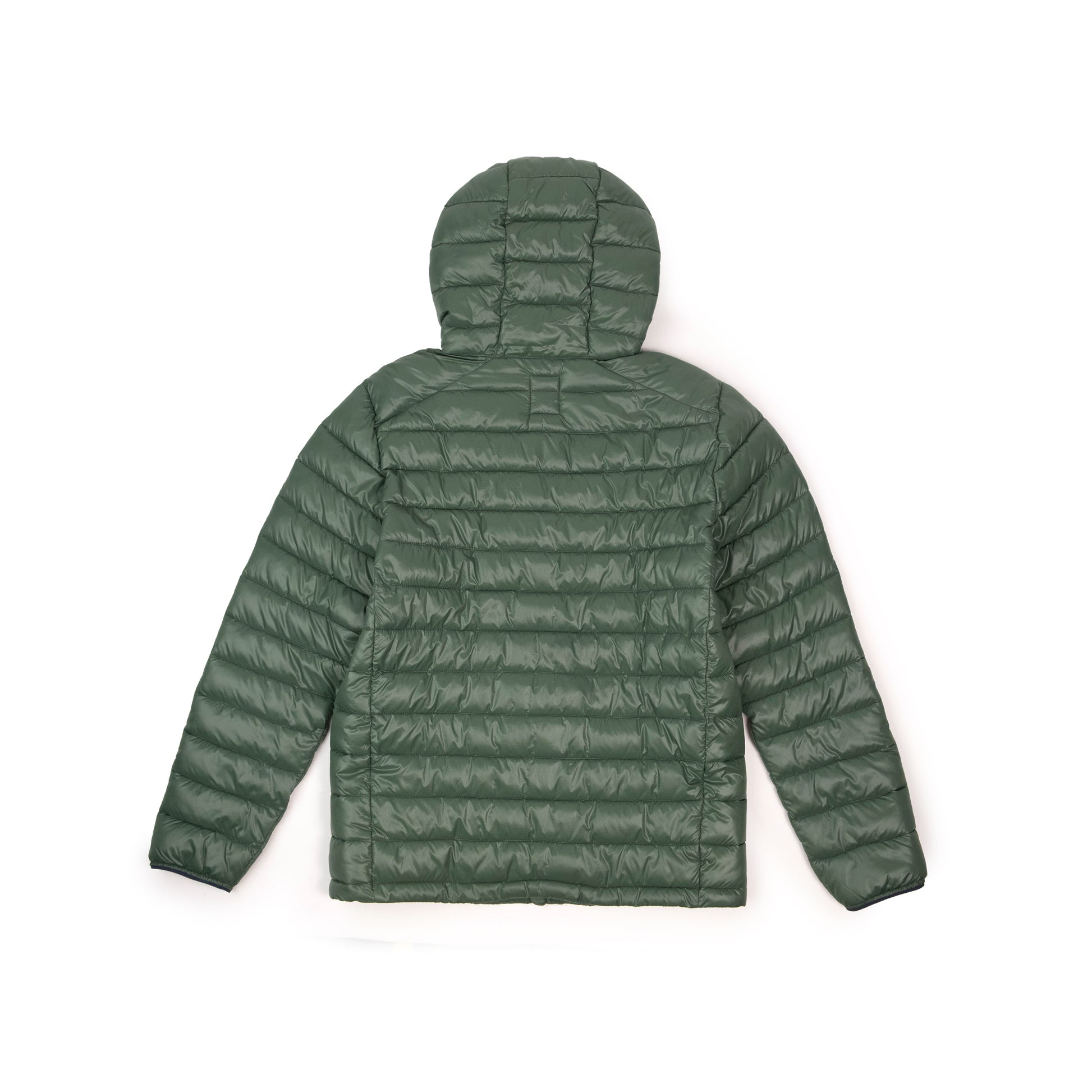 Back View of Topo Designs Townie Puffer Jacket - Men's in "Forest"