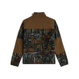 Back View of Topo Designs Vista 1/4 Zip Lightweight Fleece - Men's in "Forest Halfpipe"