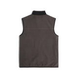 Back View of Topo Designs Vista Lightweight Fleece Vest - Men's in "Charcoal / Black"