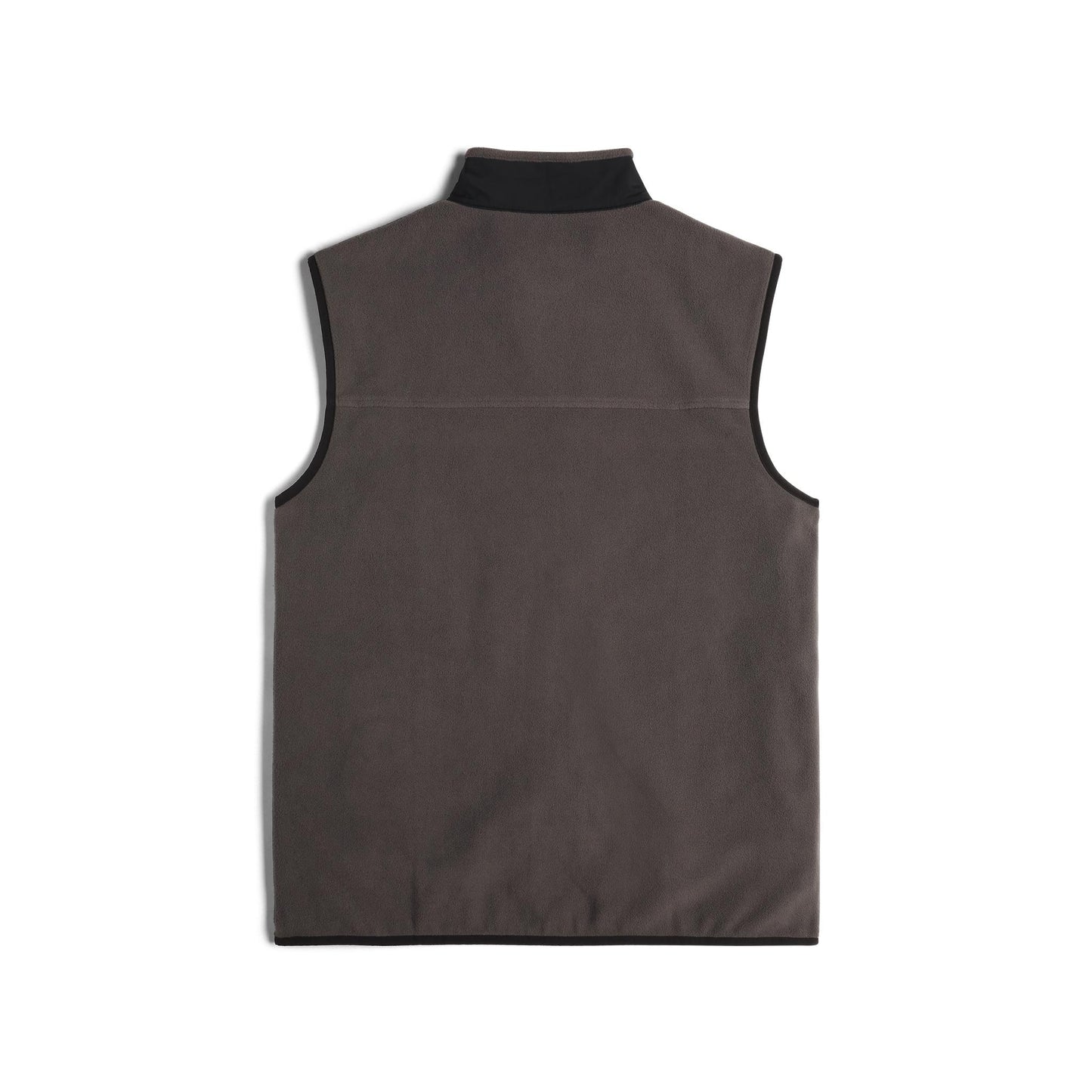 Back View of Topo Designs Vista Lightweight Fleece Vest - Men's in "Charcoal / Black"