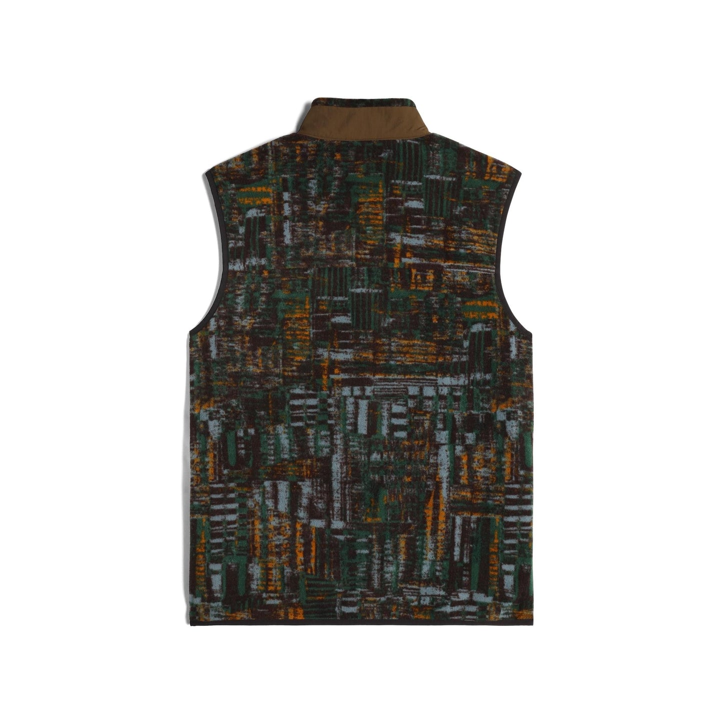 Back View of Topo Designs Vista Lightweight Fleece Vest - Men's in "Forest Halfpipe"