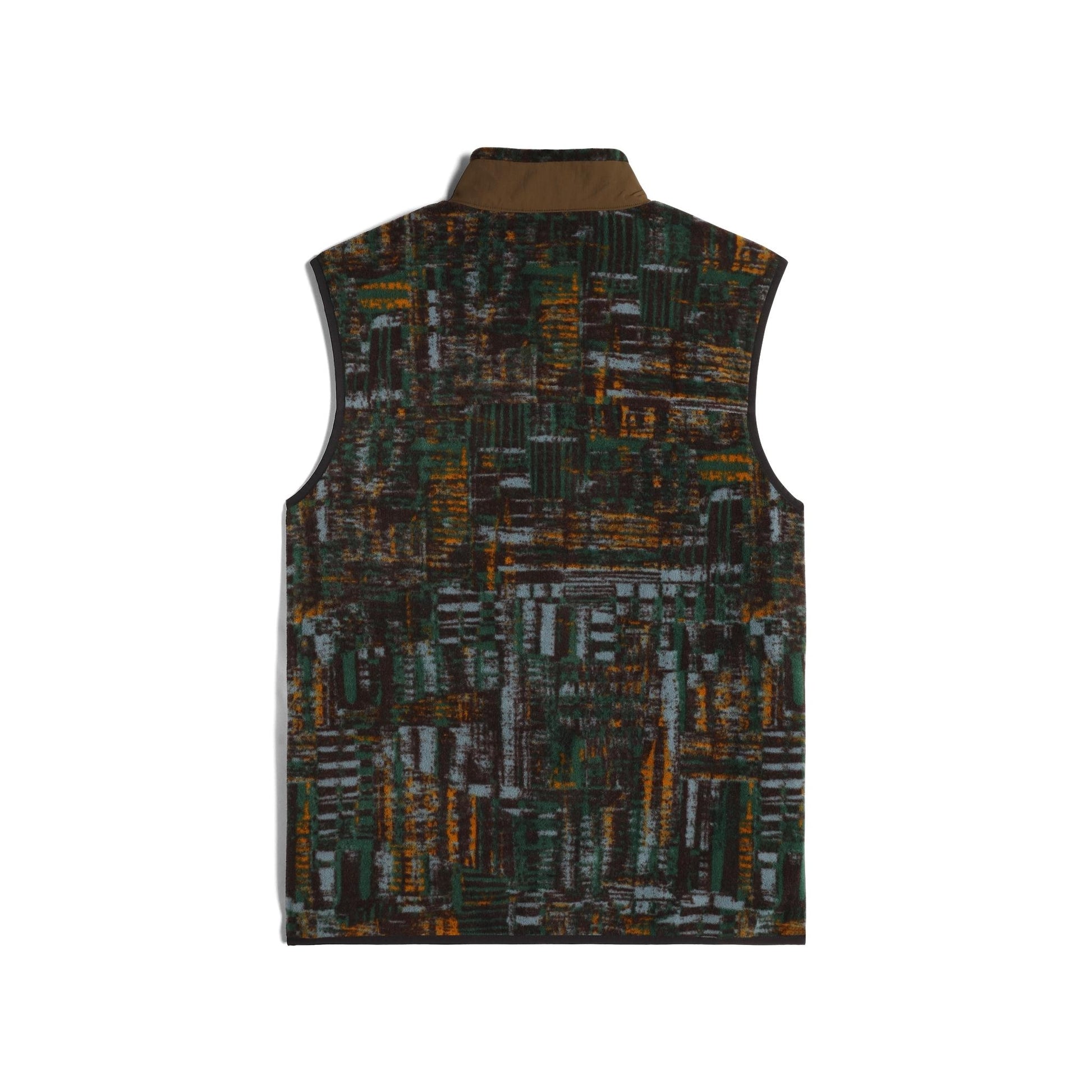 Back View of Topo Designs Vista Lightweight Fleece Vest - Men's in "Forest Halfpipe"