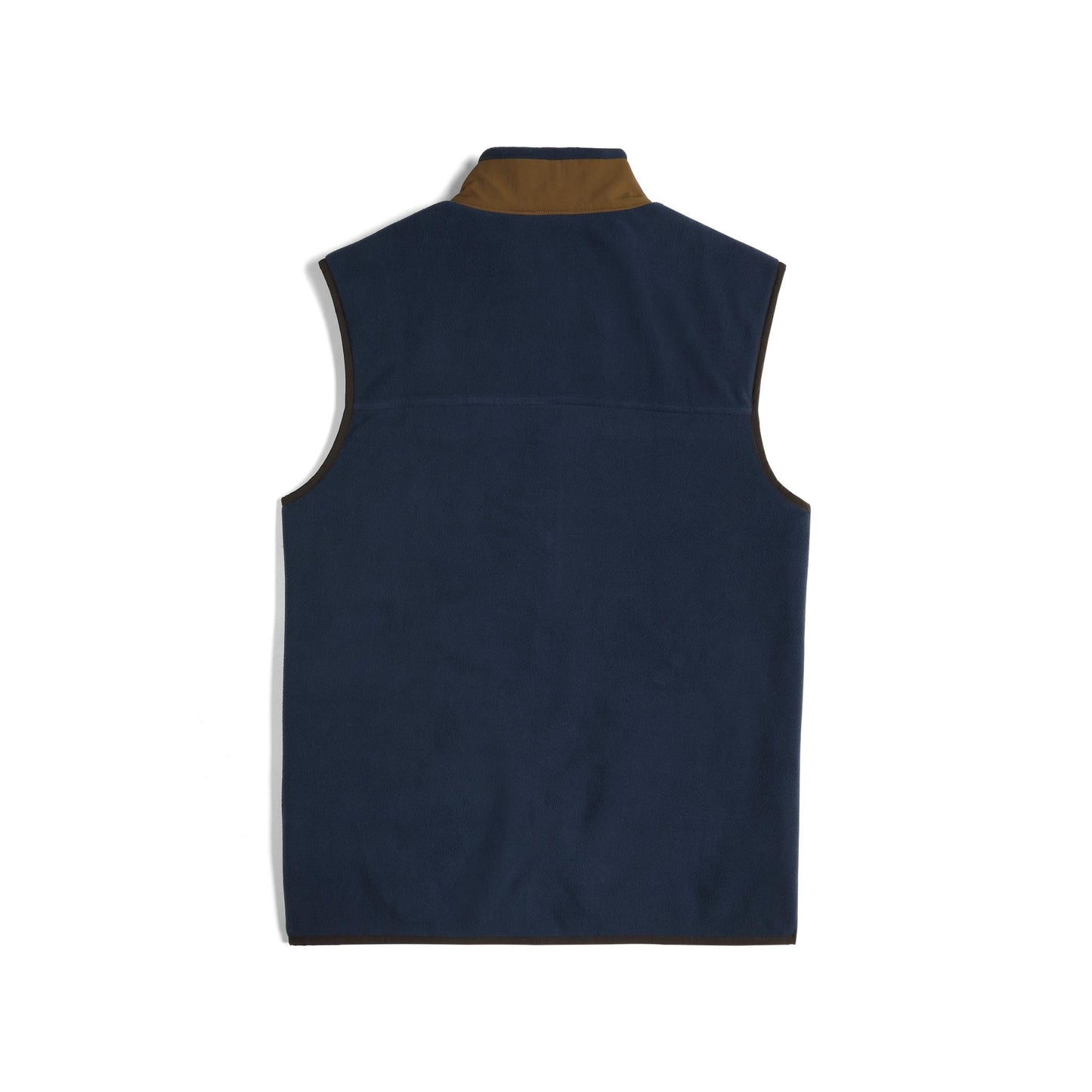 Back View of Topo Designs Vista Lightweight Fleece Vest - Men's in "Midnight / Desert Palm"