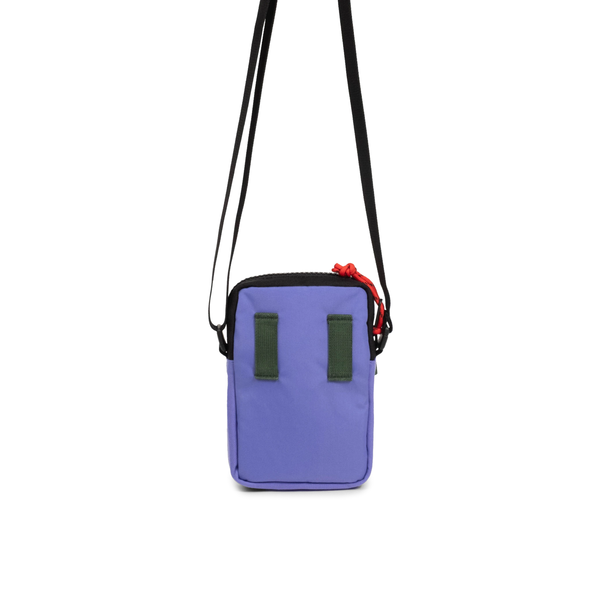 Back View of Topo Designs Mini Shoulder Bag in "Very Peri / Forest"