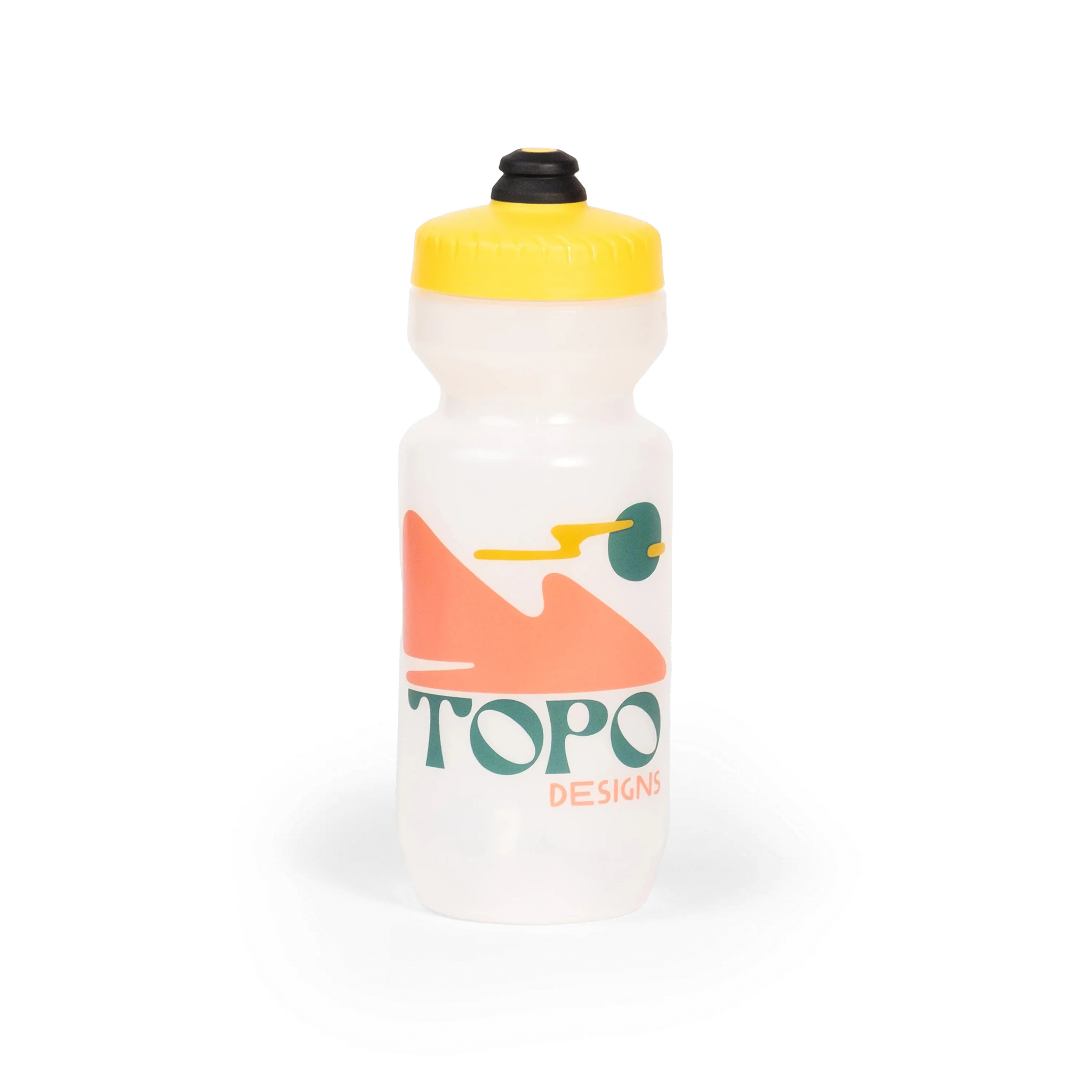 Topo Designs x Specialized Purist 22oz cycling Water Bottle in "Obscure" clear.