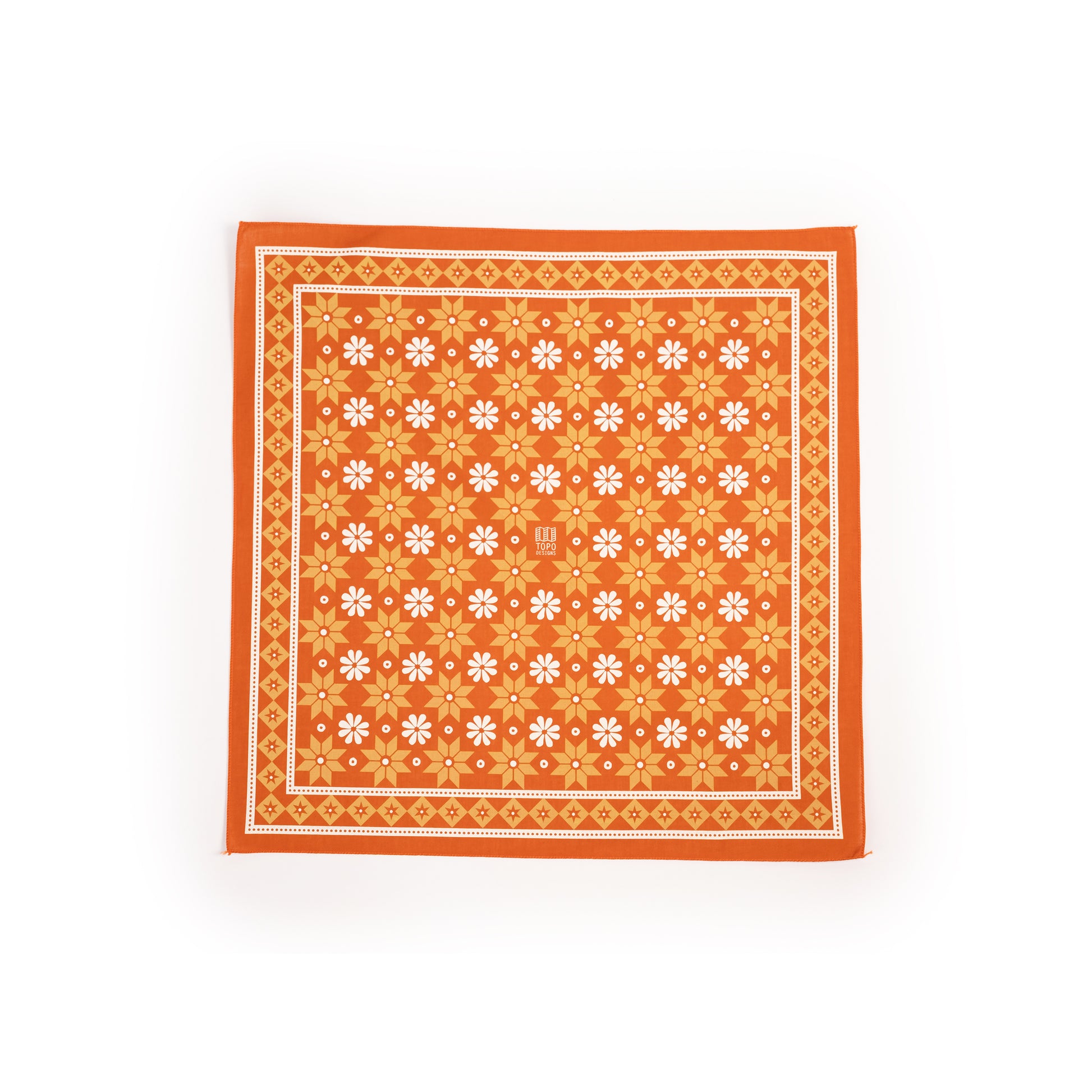 Topo Designs x Pine Printshop Bandana in "Burnt Orange"
