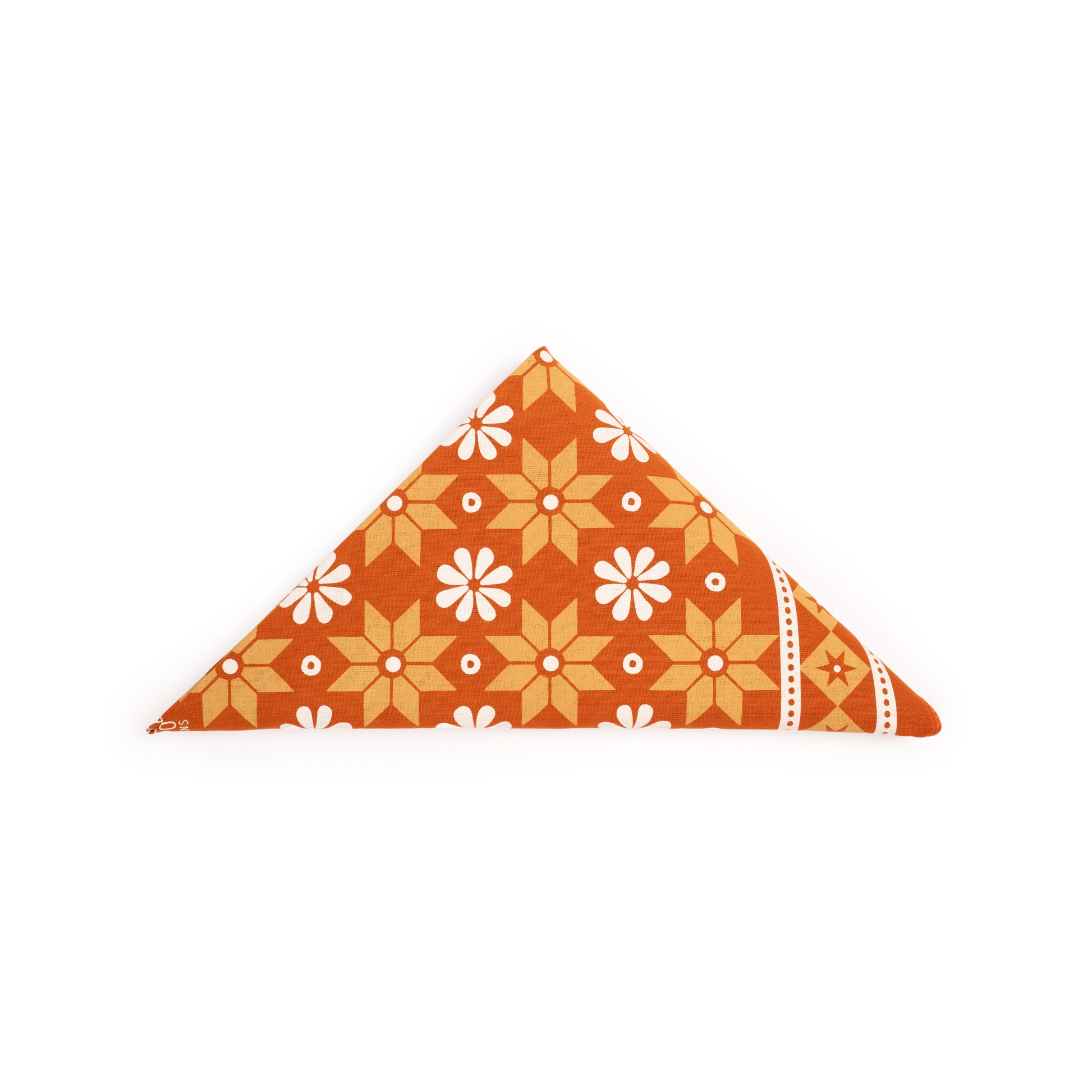 Topo Designs x Pine Printshop Bandana in "Burnt Orange" folded