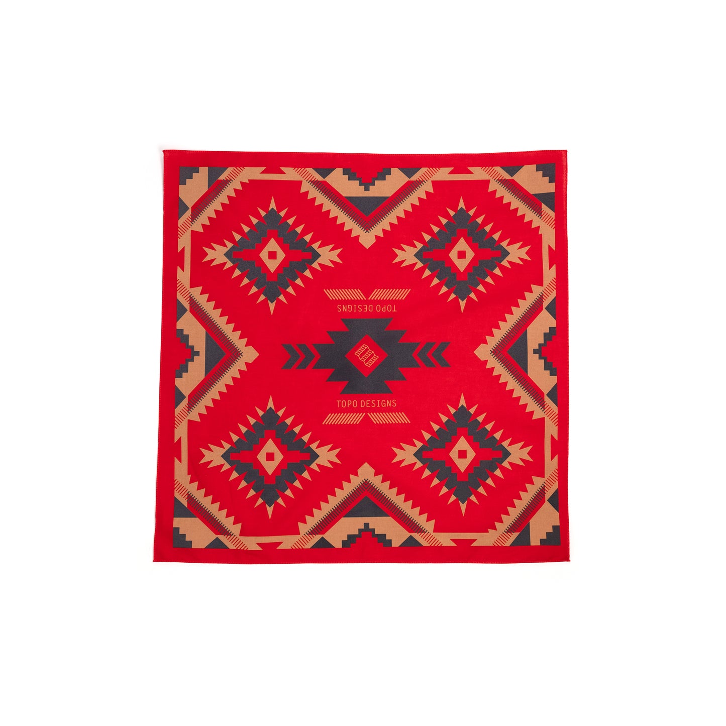 Topo Designs x Pine Printshop Bandana in "Red"