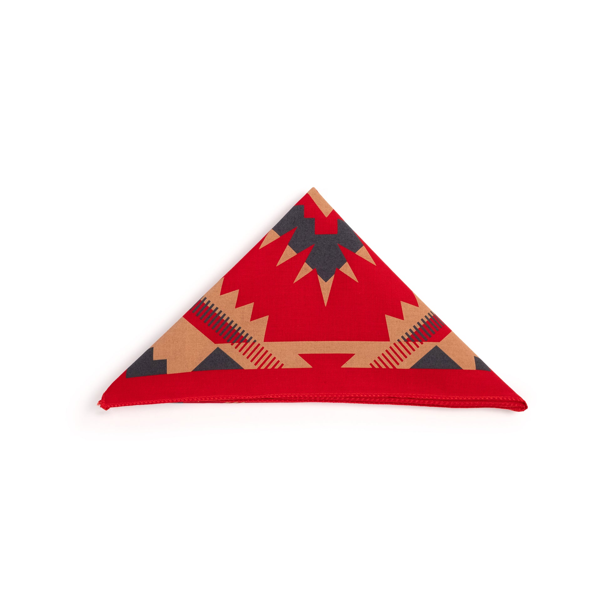 Topo Designs x Pine Printshop Bandana in "Red" folded