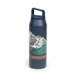 Topo Designs x MiiR Wide Mouth Water Bottle - 32 oz in "Tidal Blue"