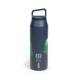 Topo Designs x MiiR Wide Mouth Water Bottle - 32 oz in "Tidal Blue"