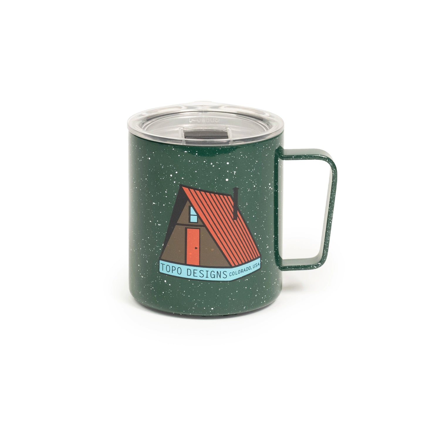 Topo Designs x MiiR Camp Cup in "Green Speckle"