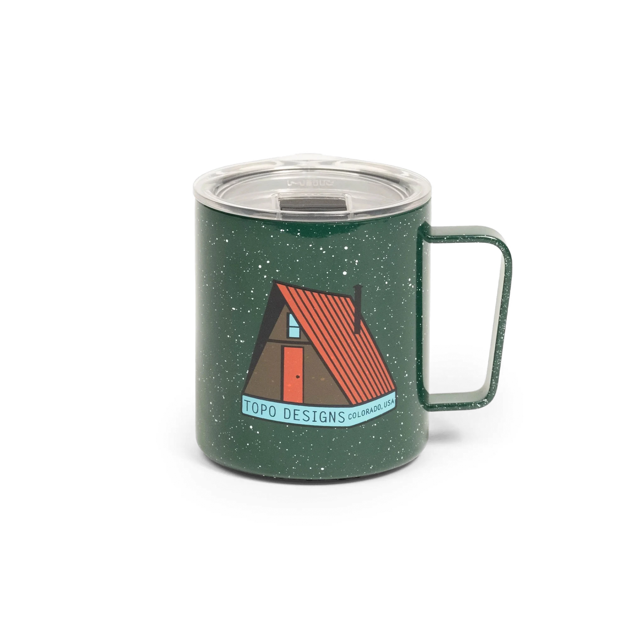 Topo Designs x MiiR Camp Cup in "Green Speckle"