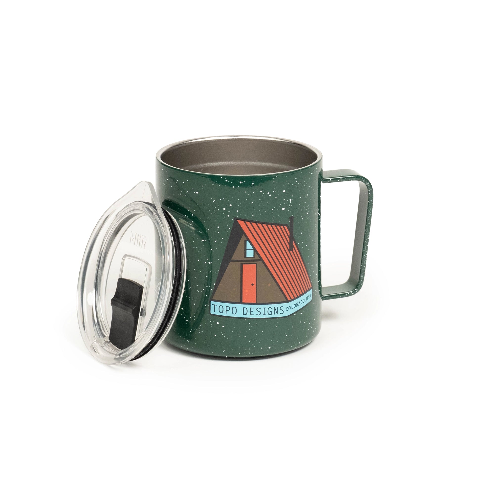 Topo Designs x MiiR Camp Cup in "Green Speckle"