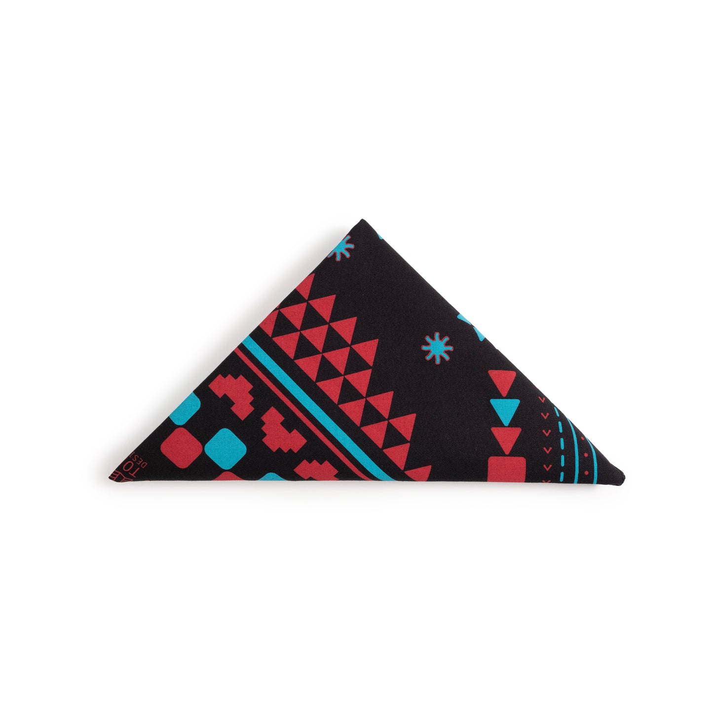 Topo Designs x Pine Printshop Bandana in "Black" folded