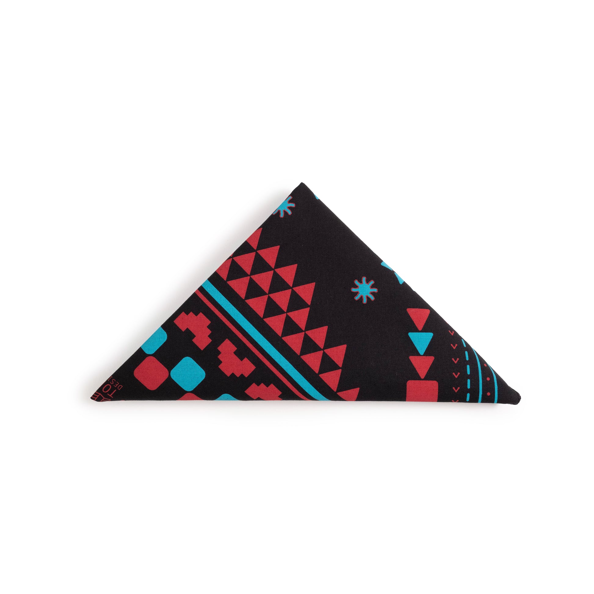 Topo Designs x Pine Printshop Bandana in "Black" folded