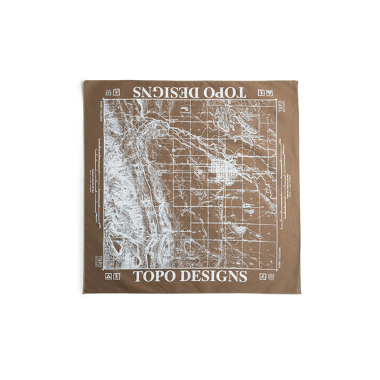Topo Designs x Pine Printshop Bandana in "Fort Collins Sand"
