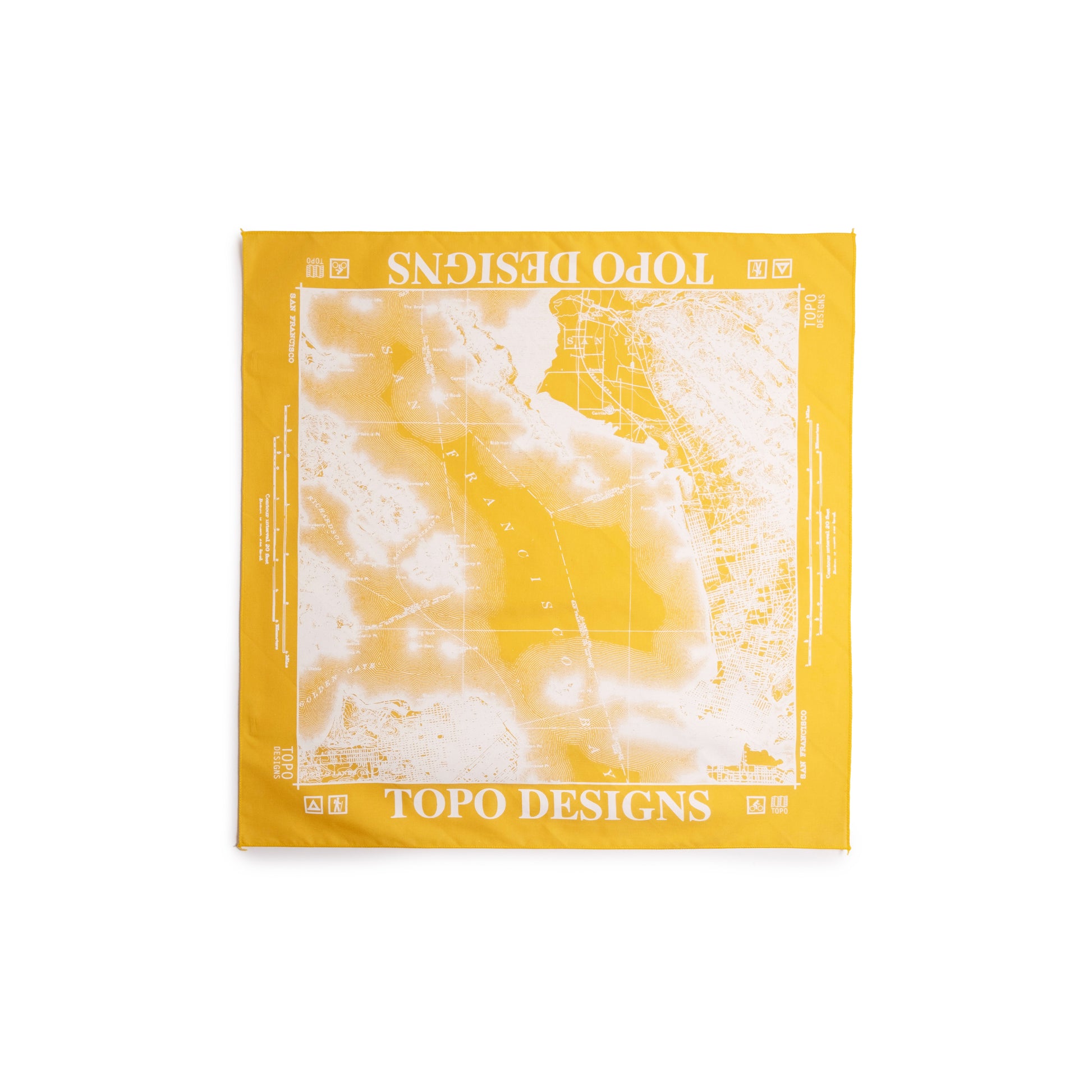 Topo Designs x Pine Printshop Bandana in "San Francisco Gold"