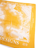 Topo Designs x Pine Printshop Bandana in "San Francisco Gold" flat lay