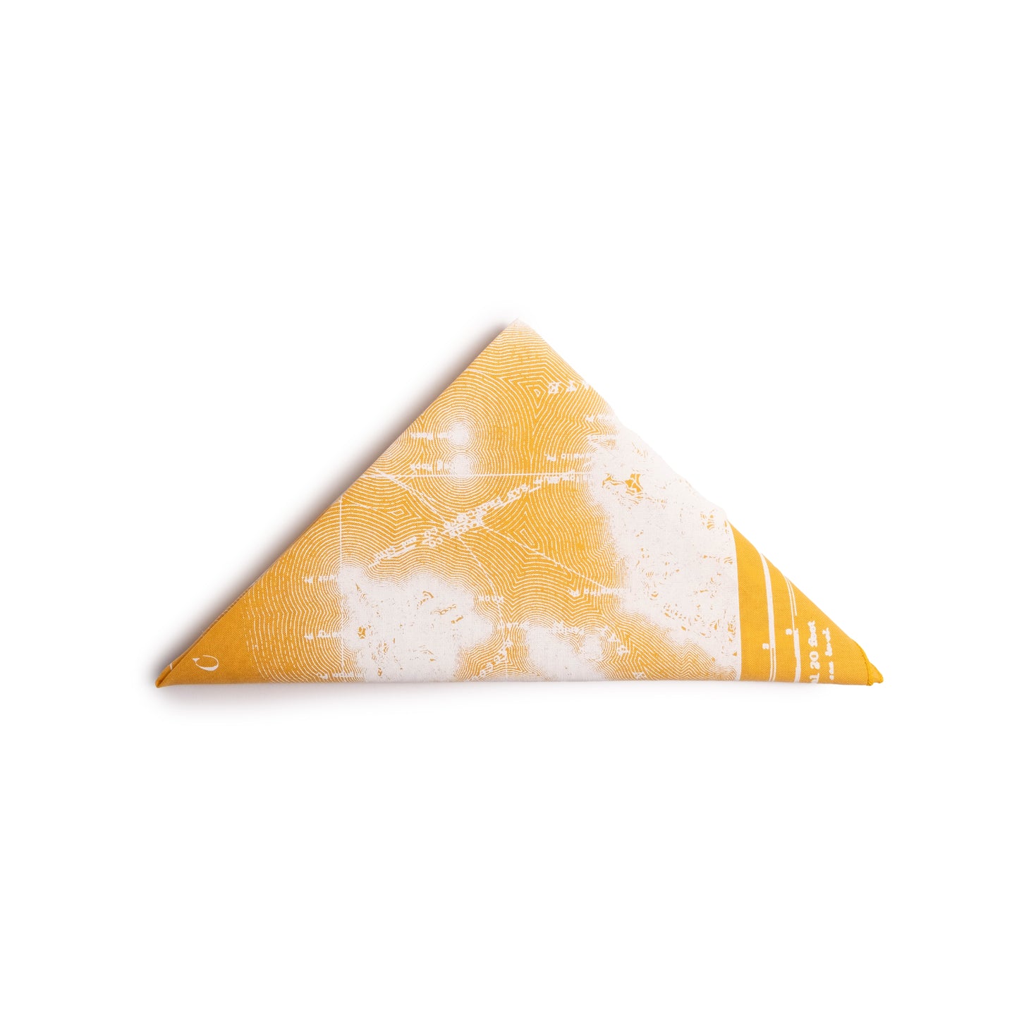 Topo Designs x Pine Printshop Bandana in "San Francisco Gold" folded