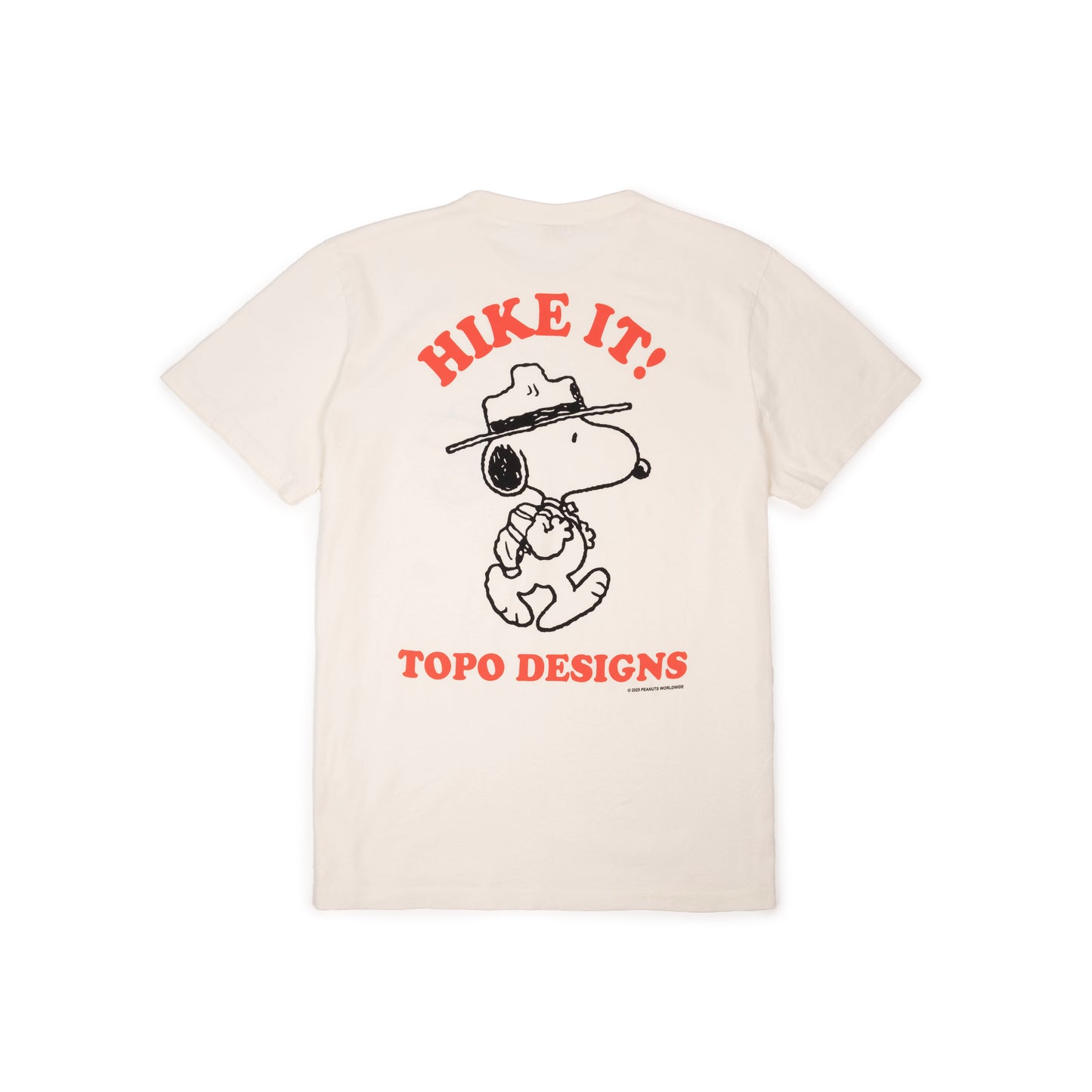 Back View of Topo Designs x TSPTR Hike It Tee in "Vintage White"