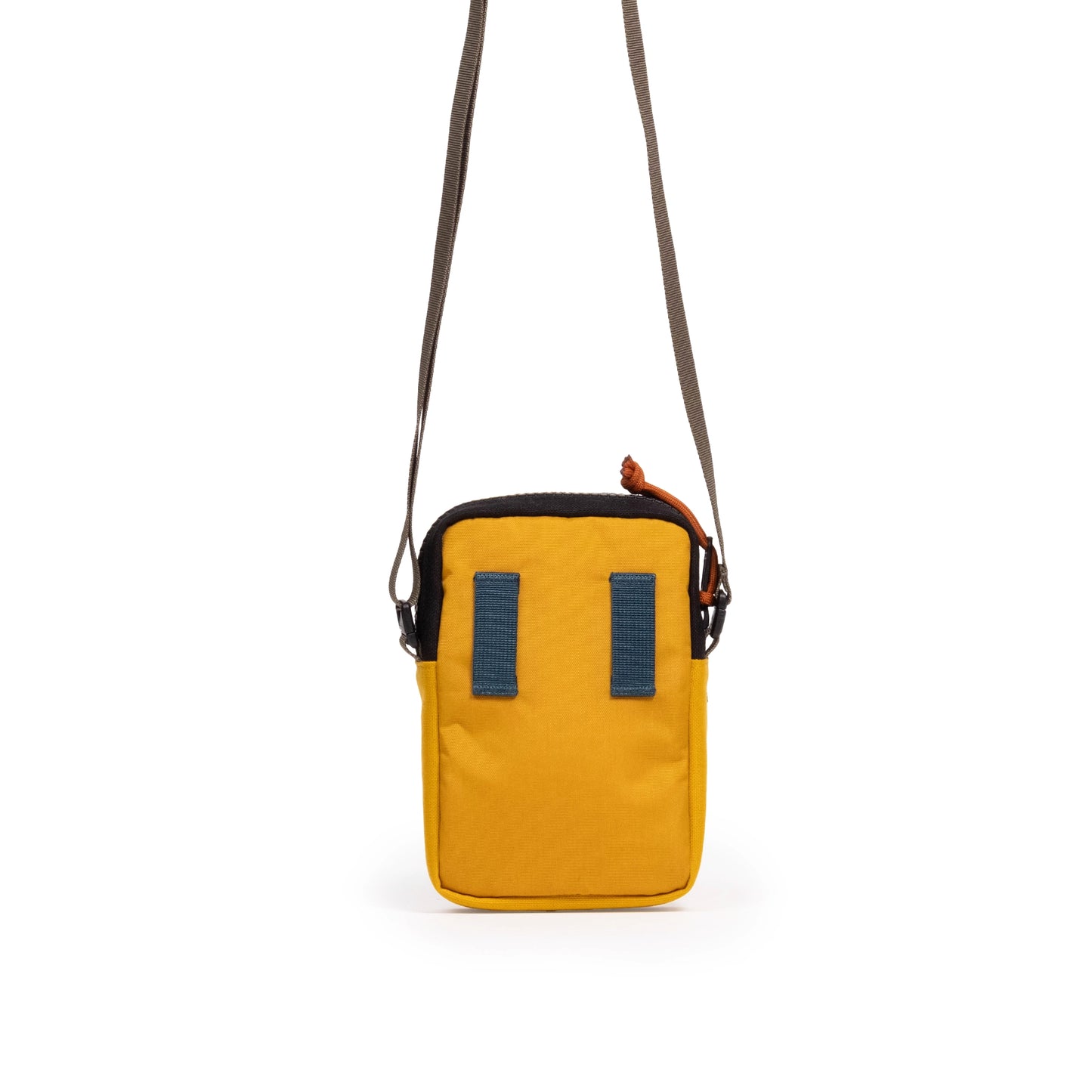 Back view of Topo Designs x TSPTR Mini Shoulder Bag in "Navy / Mustard"
