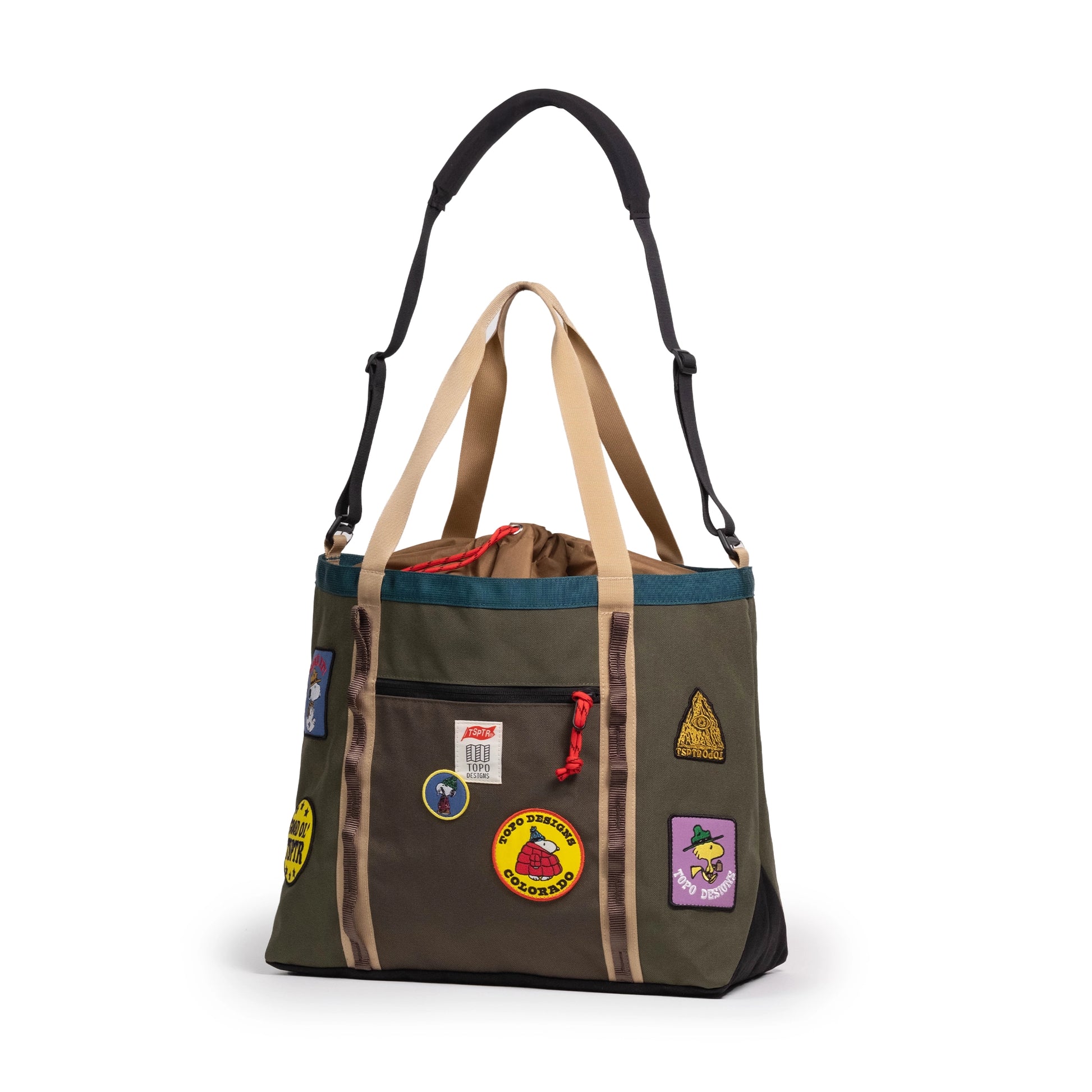 Topo Designs x TSPTR Mountain Utility Tote in "Olive / Woodland"