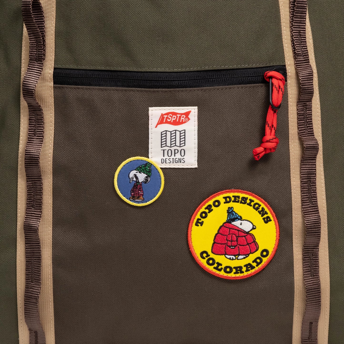 Topo Designs x TSPTR Mountain Utility Tote in "Olive / Woodland"