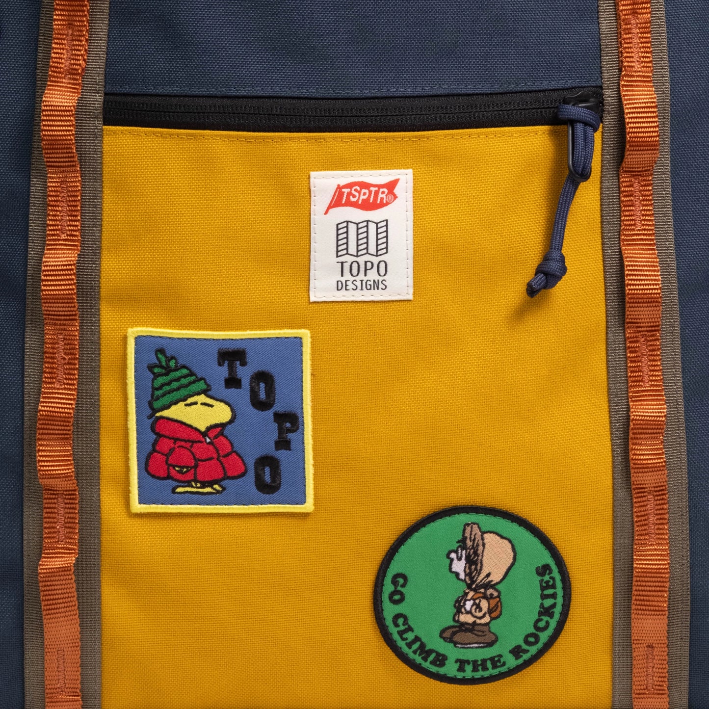 Topo Designs x TSPTR Mountain Utility Tote in "Pond Blue / Mustard"
