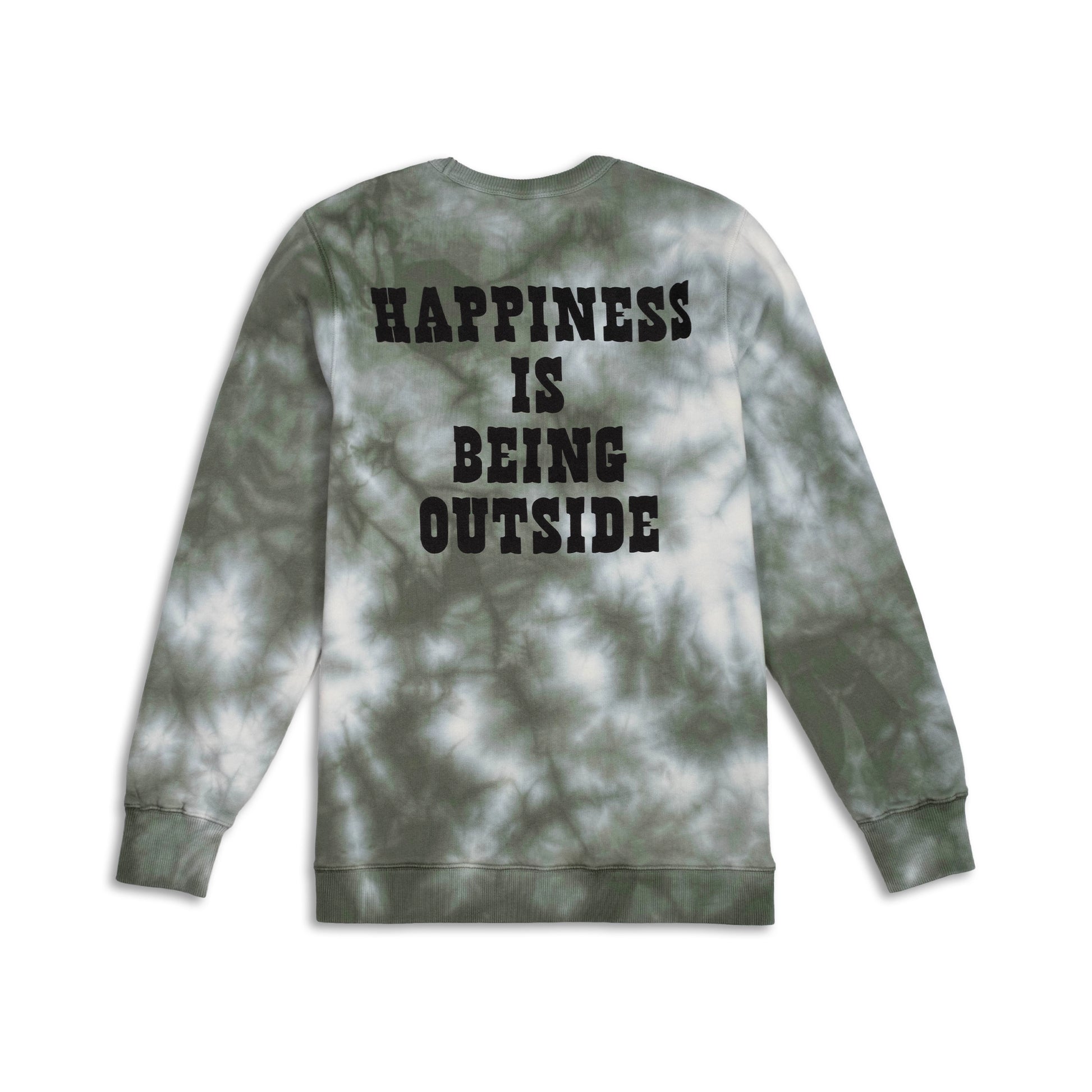 Topo Designs x TSPTR Outside Crew in "Tie Dye Olive"