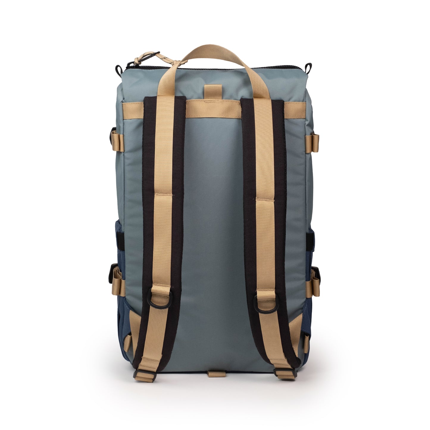 Back View of Topo Designs x TSPTR Rover Pack Classic in "Slate Blue / Dark Denim"