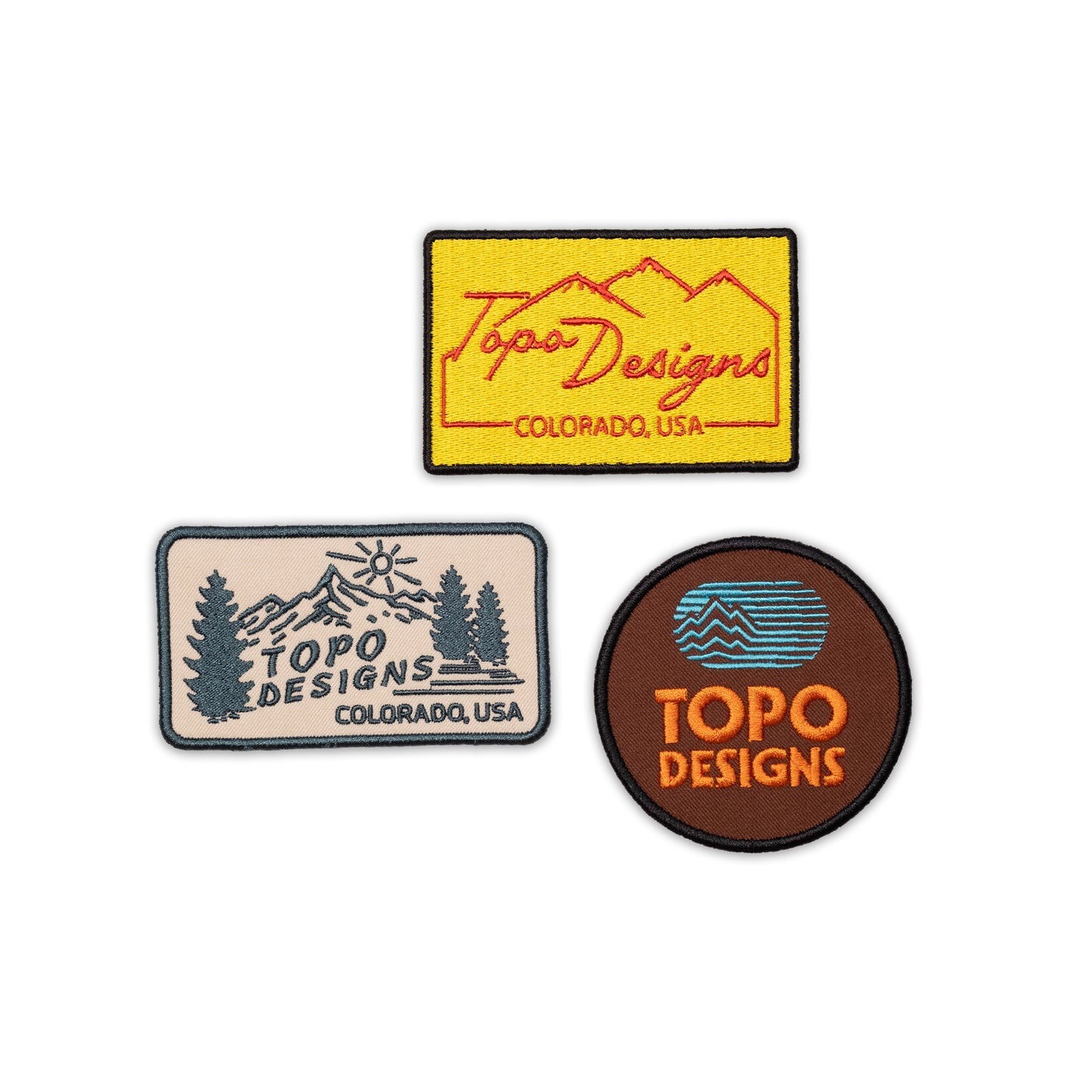 Topo Designs Patch 3-Pack showing "Topo Graphics" variant.