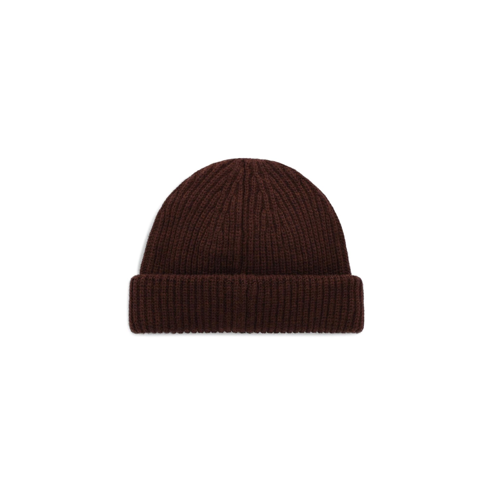 Back View of Topo Designs Global Beanie in "Chocolate"