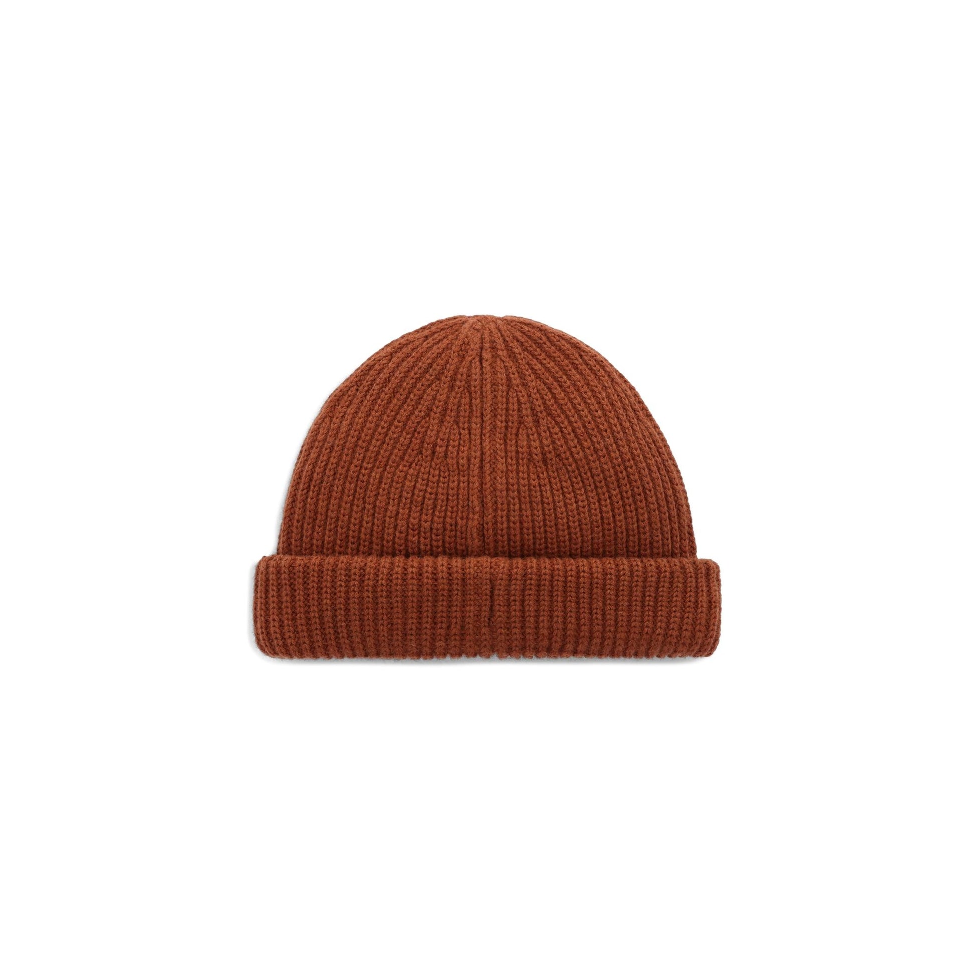 Back View of Topo Designs Global Beanie in "Cinnamon"