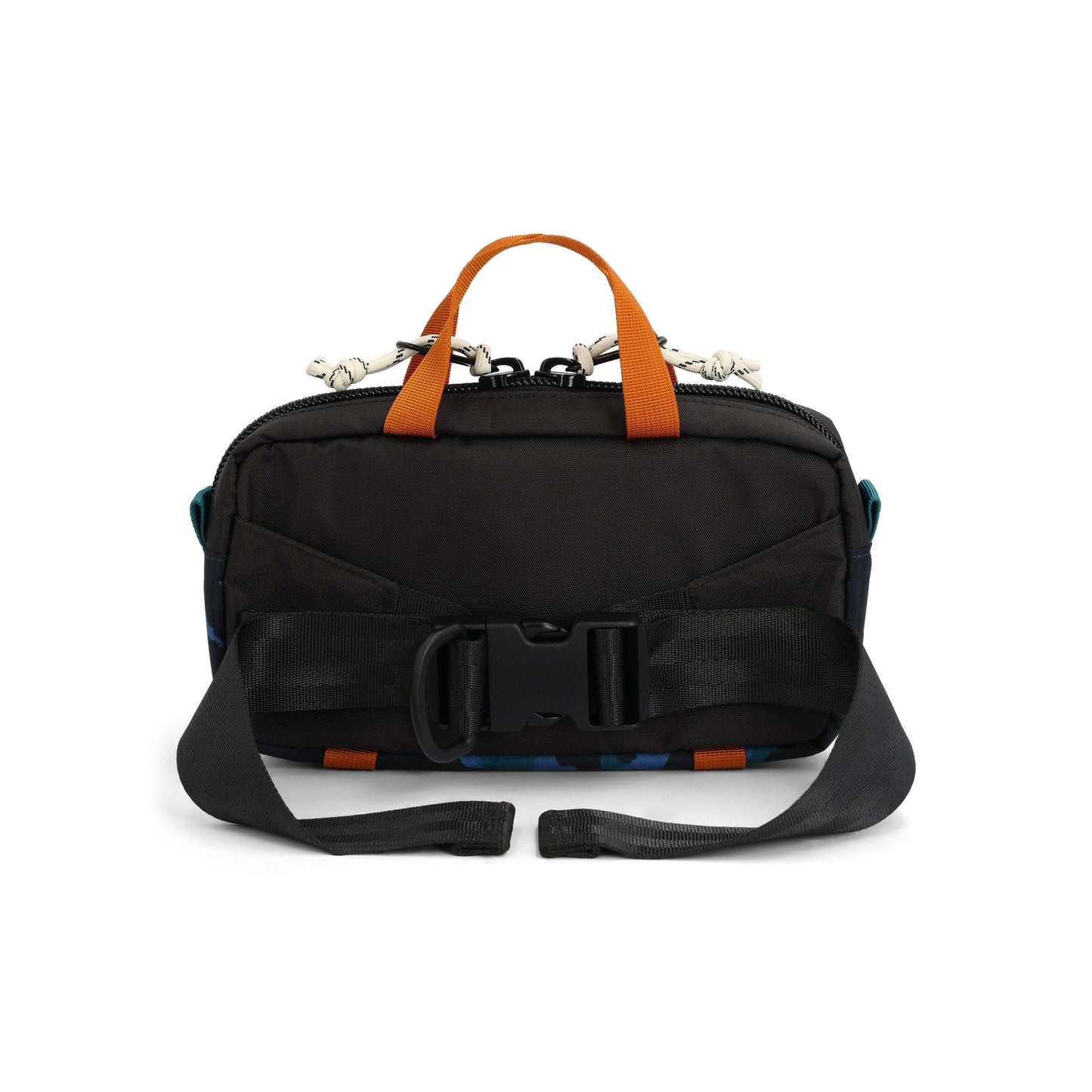 Back View of Topo Designs Mini Quick Pack in "Black / Tectonic"