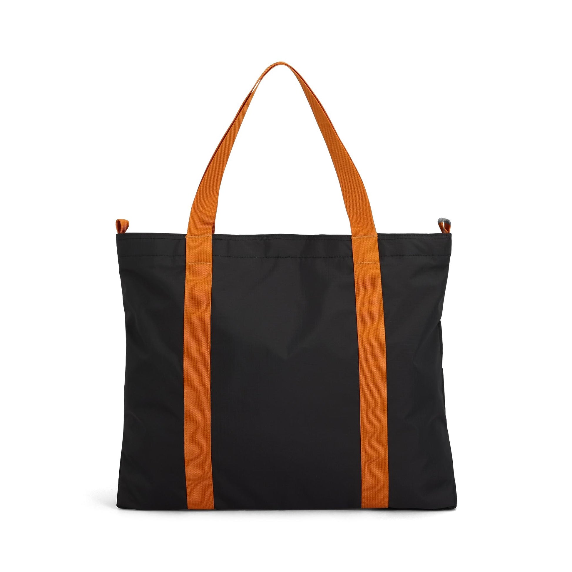 Back View of Topo Designs Mountain Essential Tote in "Black / Tectonic"