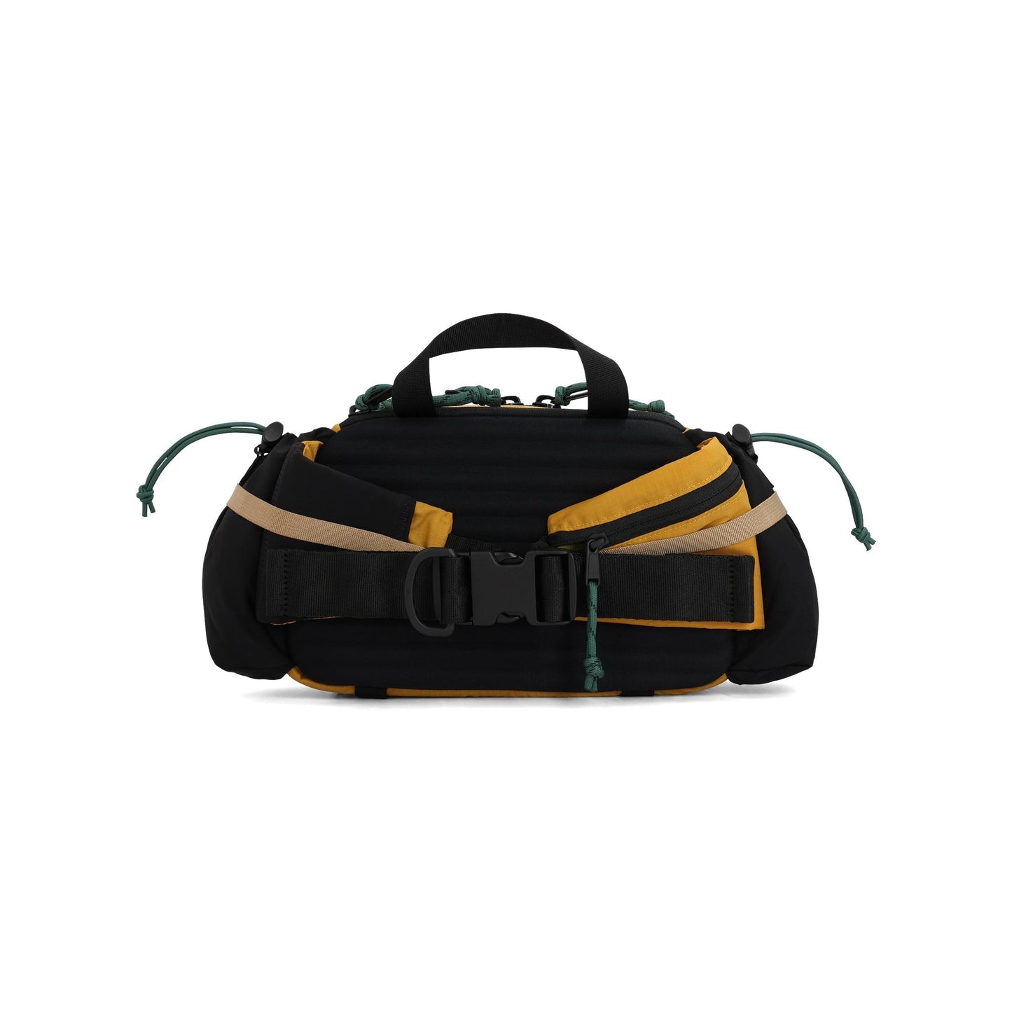 Back View of Topo Designs Mountain Hydro Hip Pack in "Mustard / Forest"
