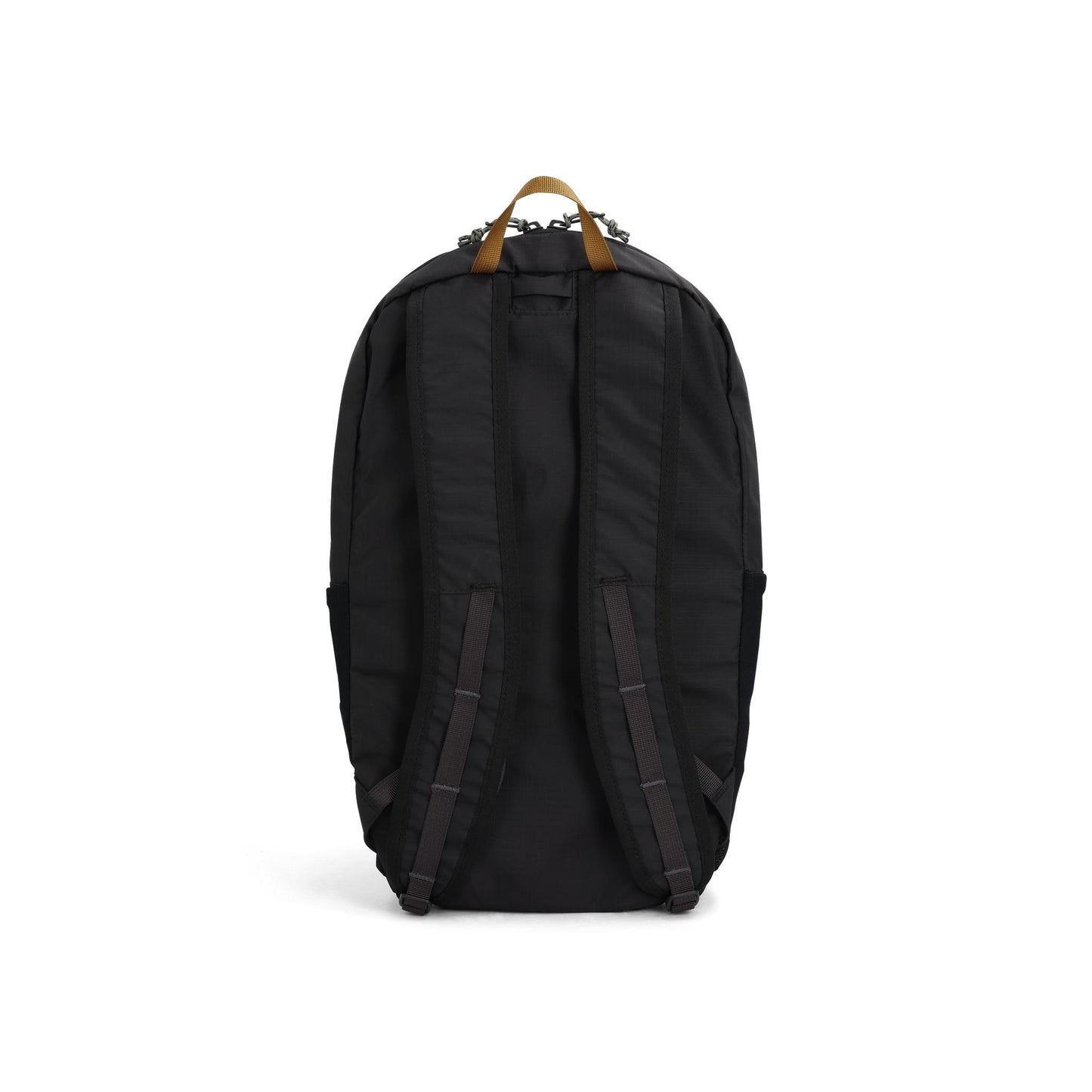 Back View of Topo Designs Peakview Packable Backpack in "Black / Neutral"
