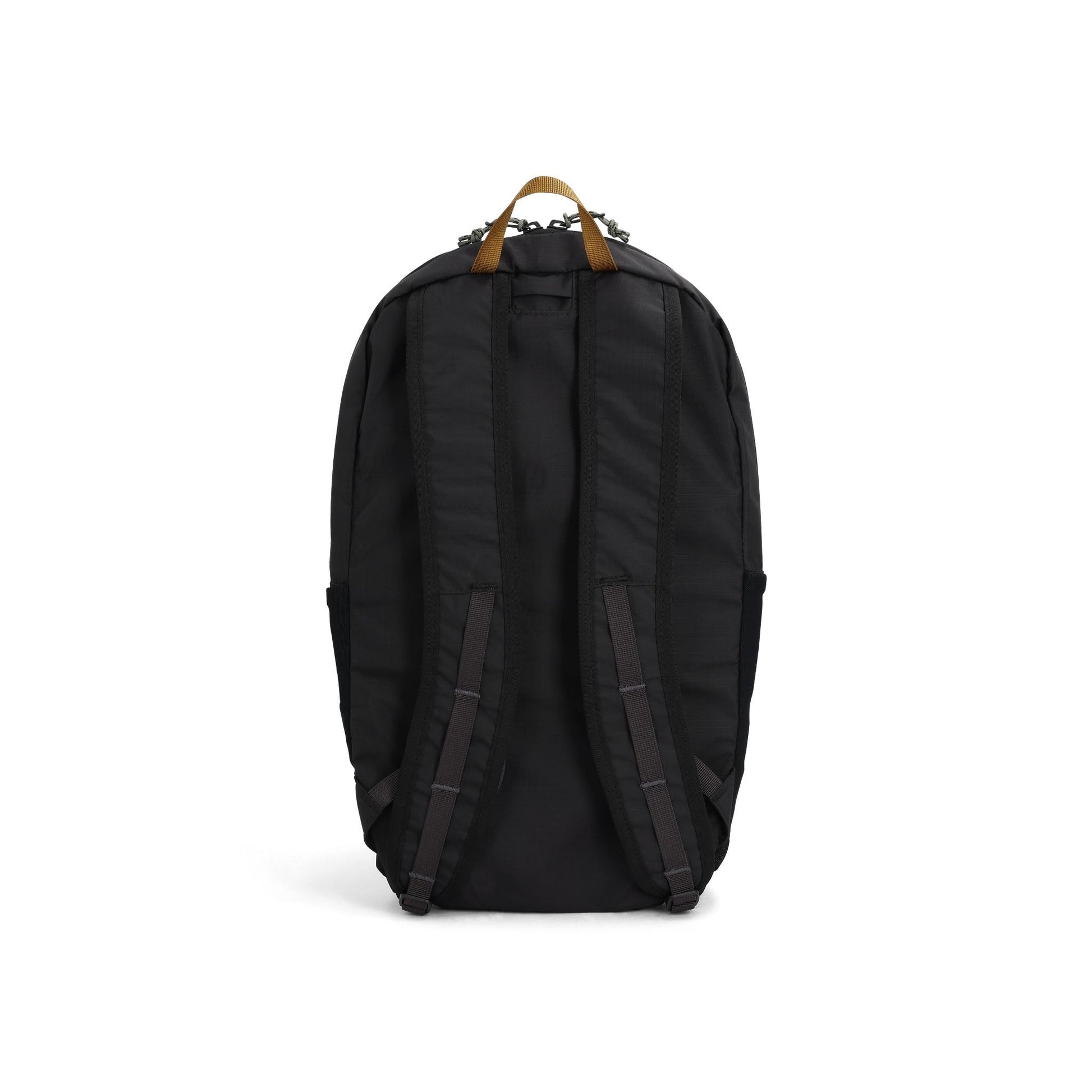 Back View of Topo Designs Peakview Packable Backpack in "Black / Neutral"