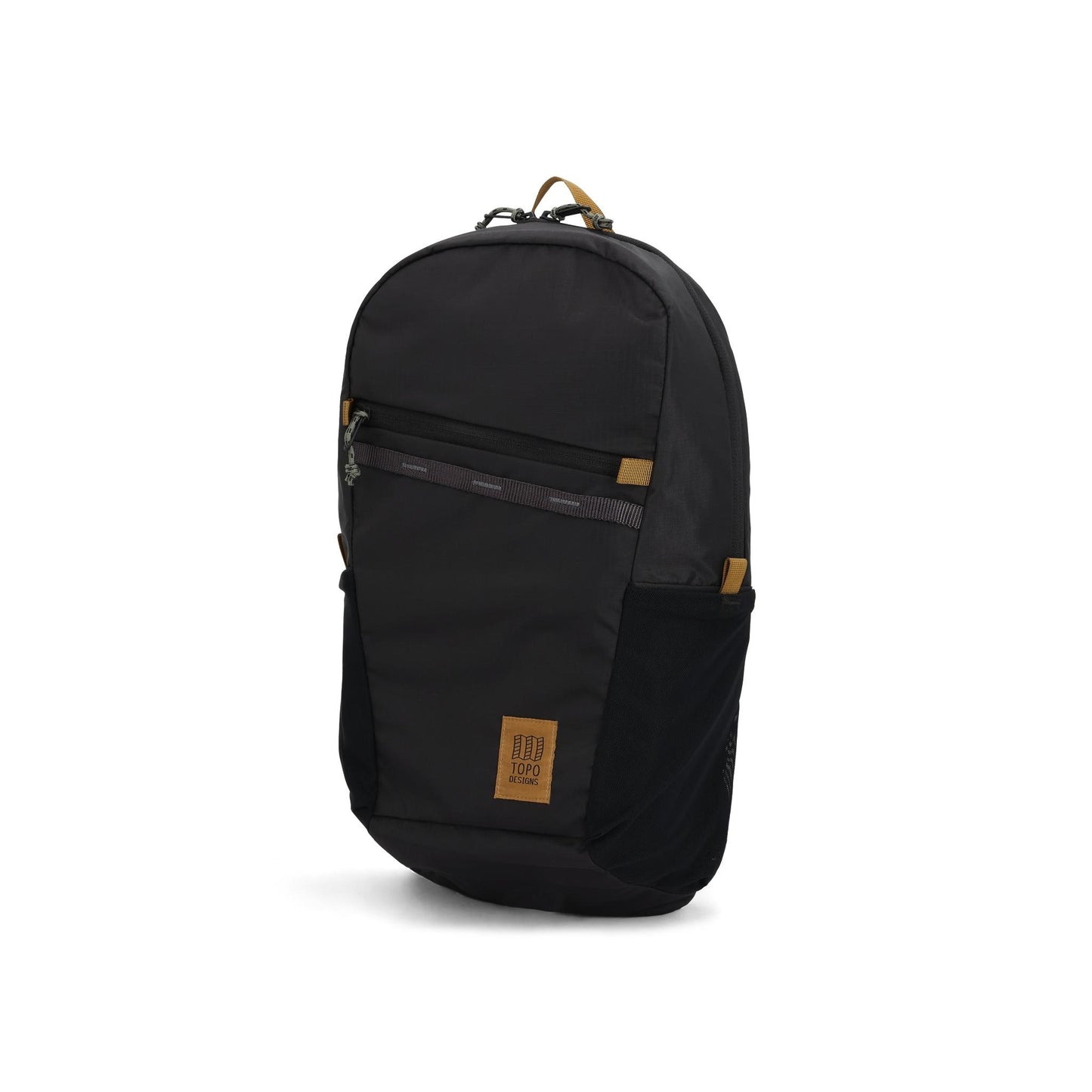 Front View of Topo Designs Peakview Packable Backpack in "Black / Neutral"