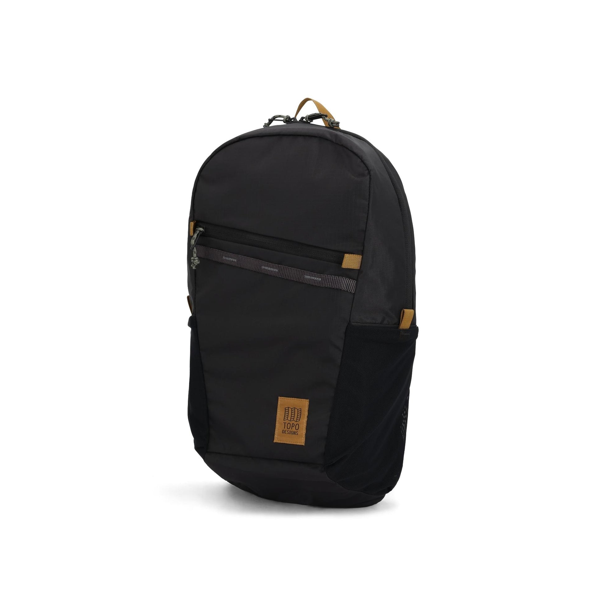 Front View of Topo Designs Peakview Packable Backpack in "Black / Neutral"