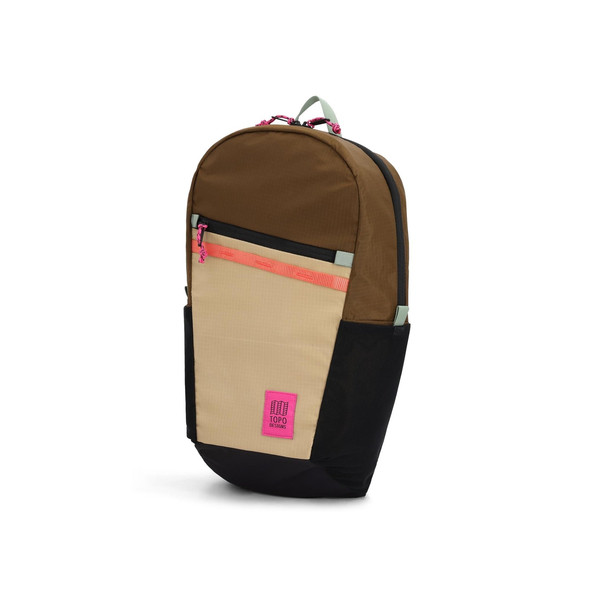 Front View of Topo Designs Peakview Packable Backpack in "Desert Palm / Sahara"