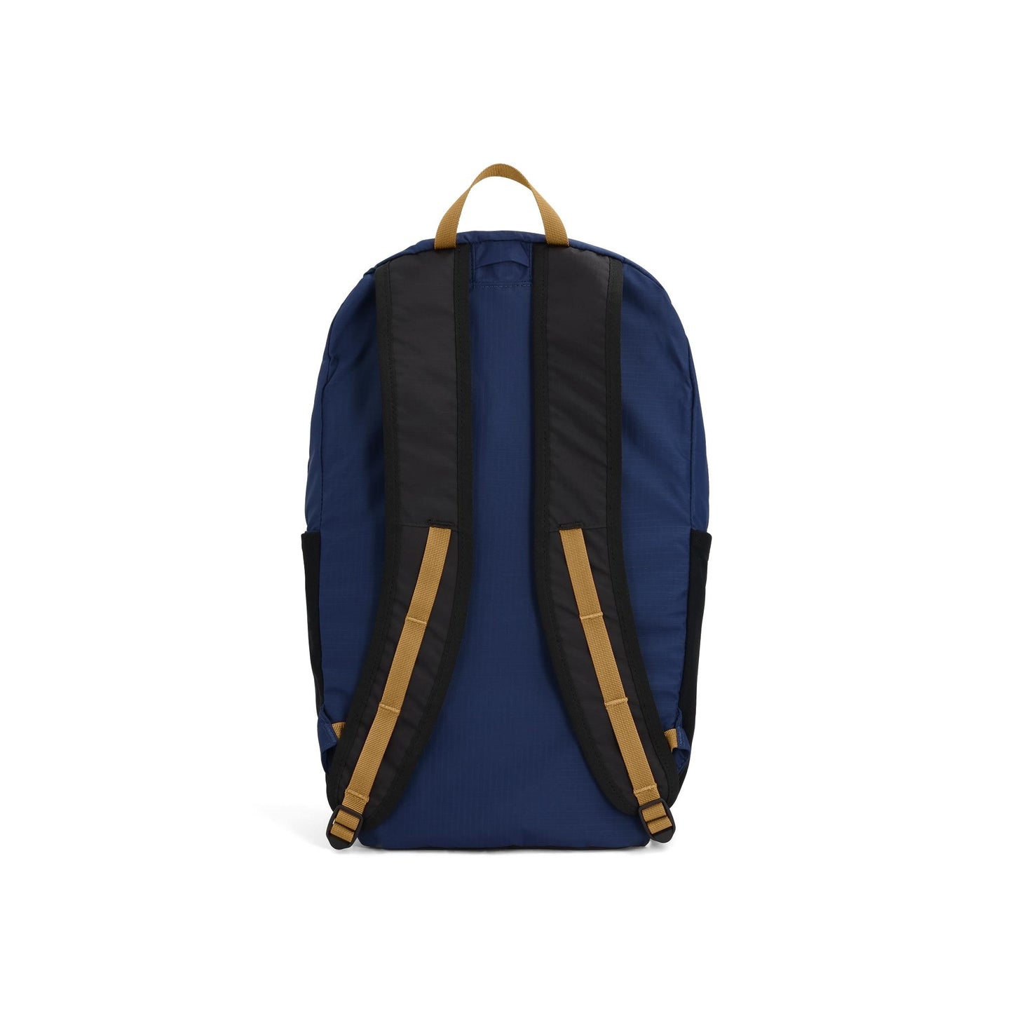 Back View of Topo Designs Peakview Packable Backpack in "Midnight / Caribbean"