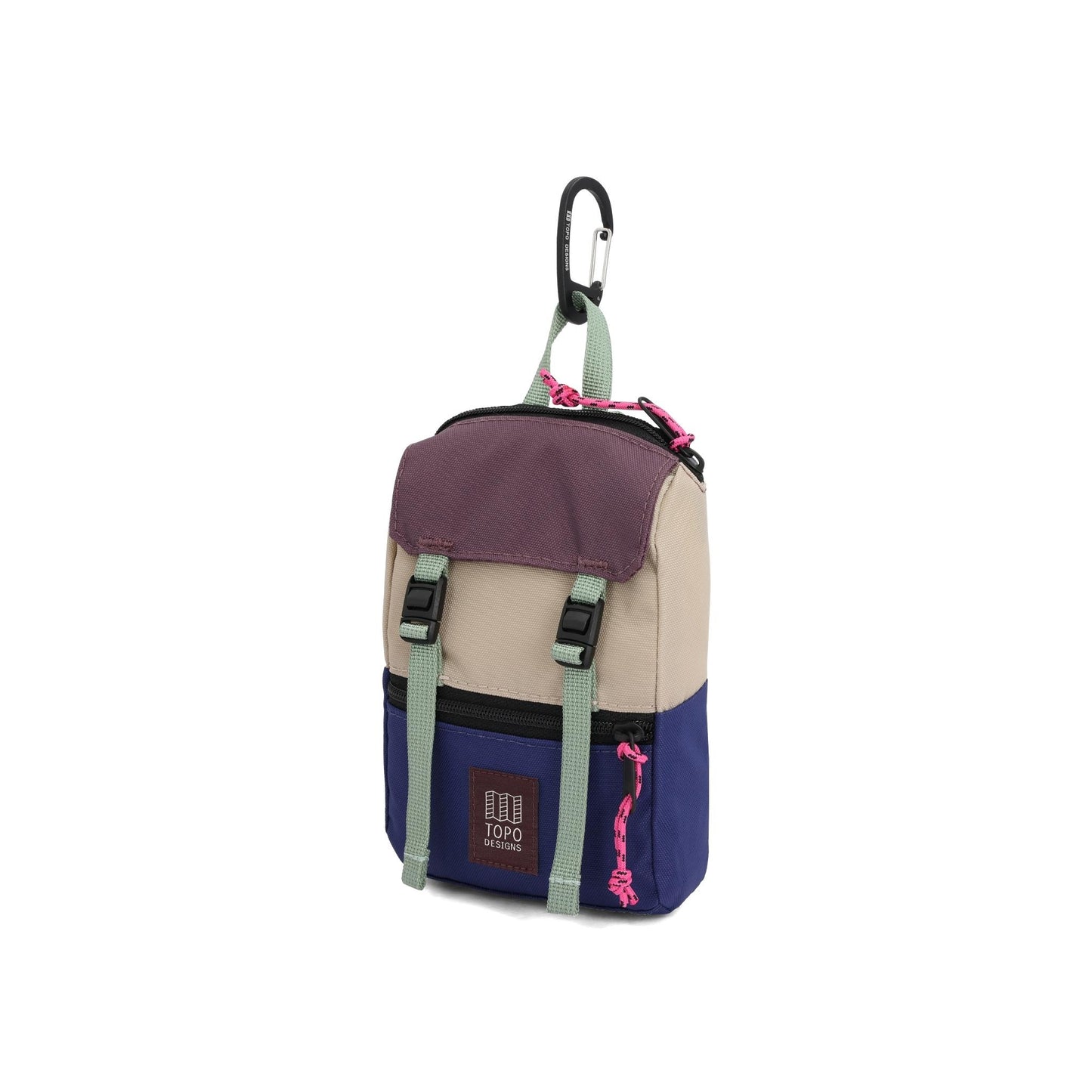 Front View of Topo Designs Rover Pack Micro in "Cobblestone / Aura"