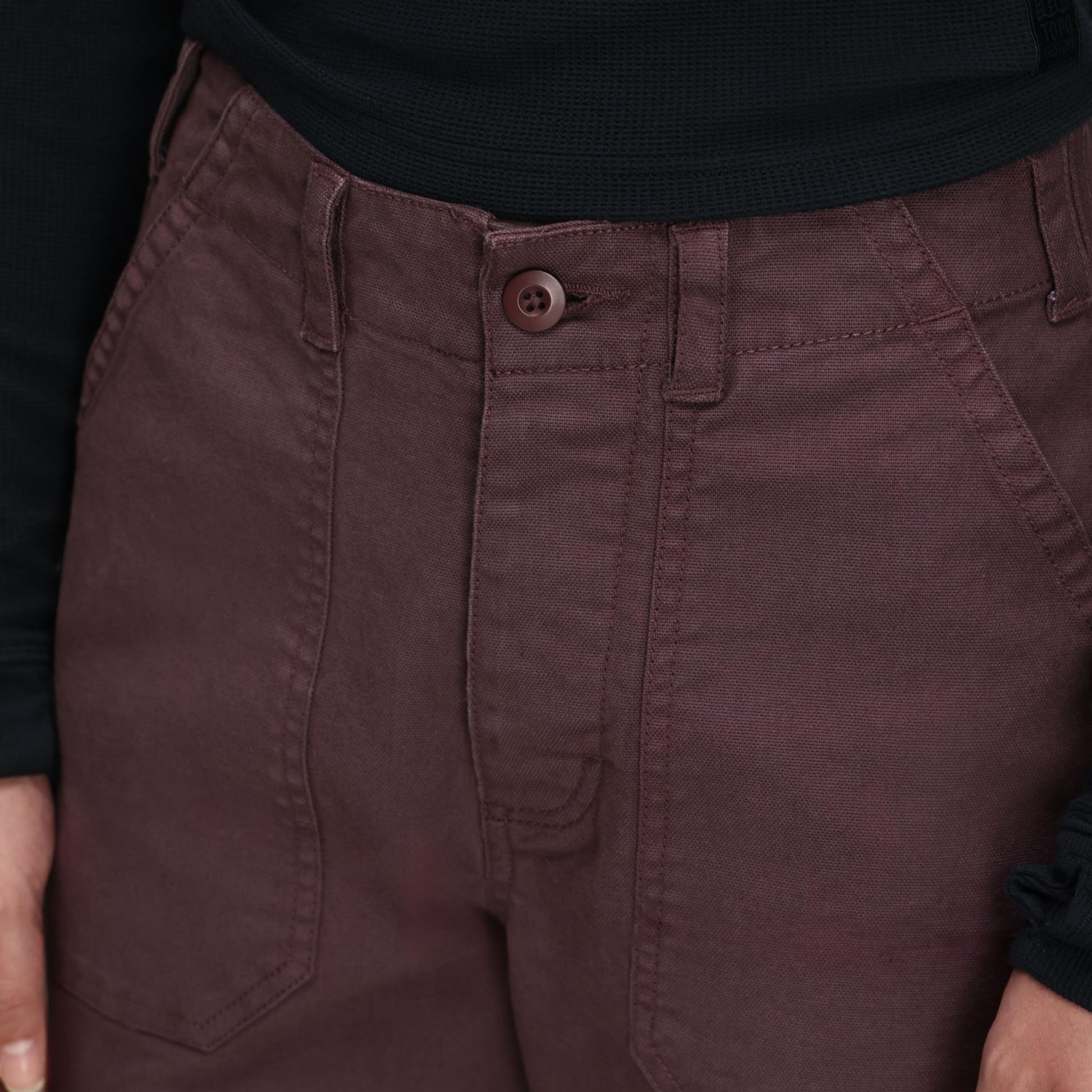 General Detail shot of Topo Designs Field Pant - Women's in "Huckleberry"