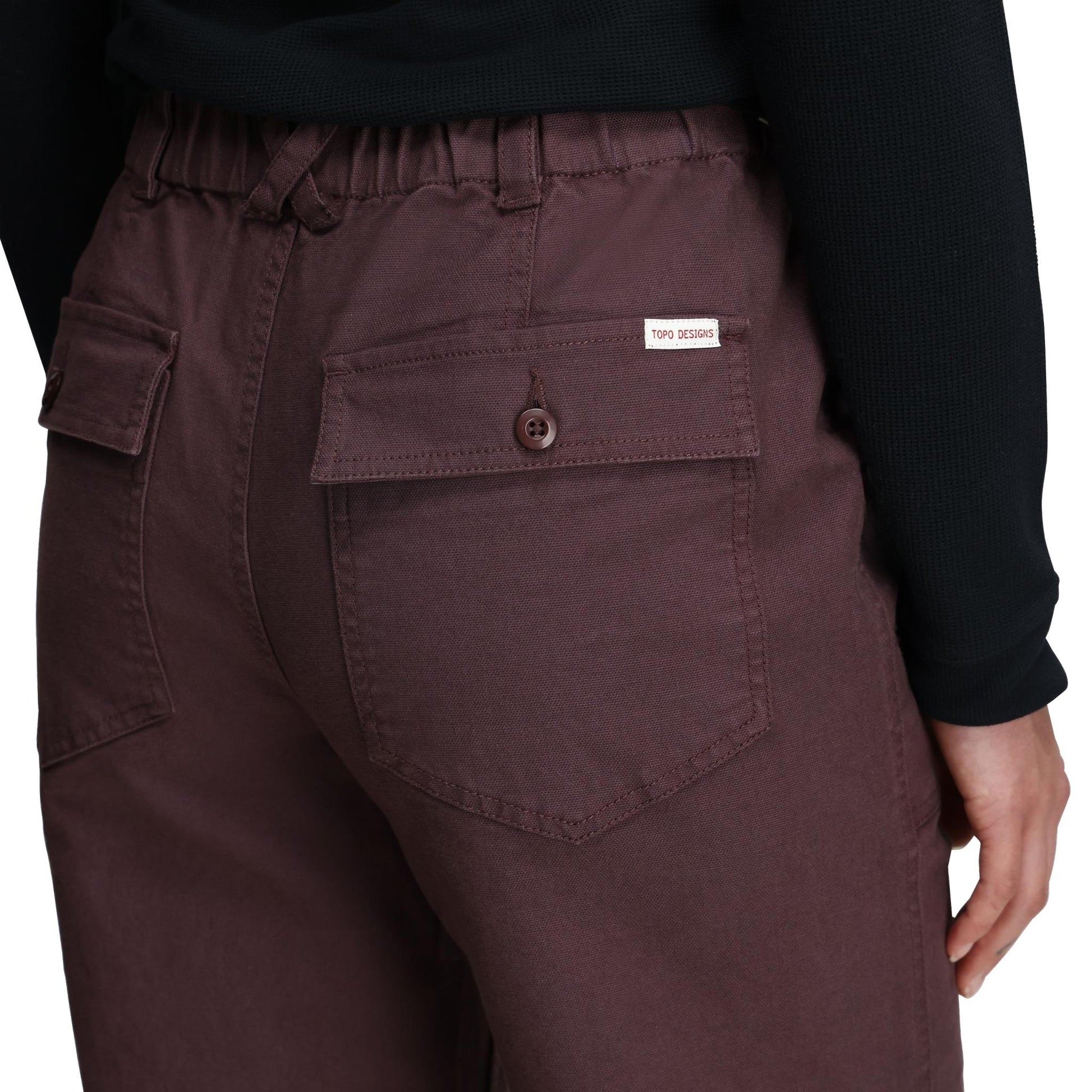 General Detail shot of Topo Designs Field Pant - Women's in "Huckleberry"